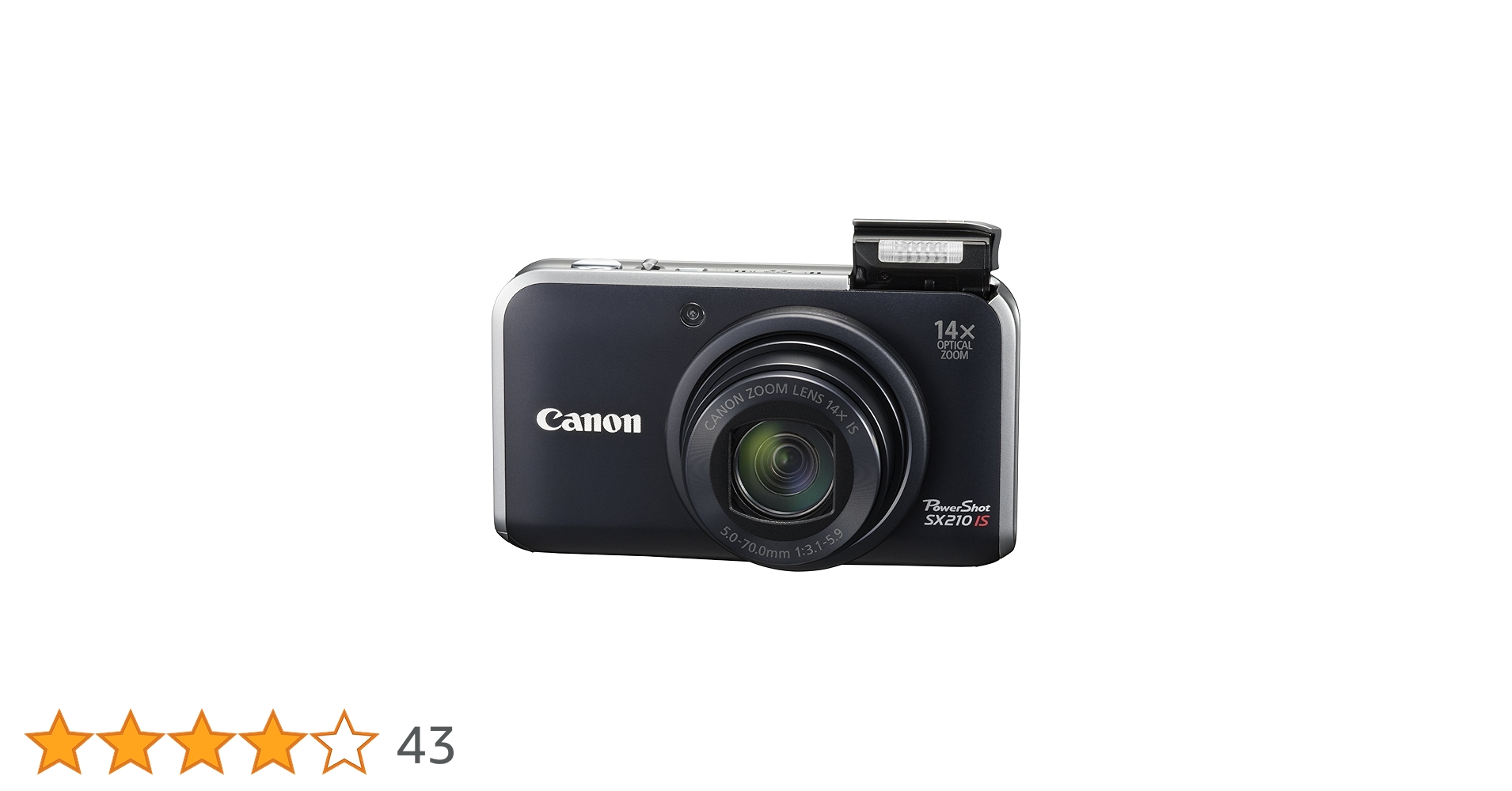 Canon Câmera digital PowerShot SX210IS de 14,1 MP com zoom