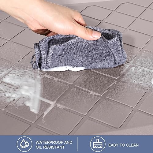 Miniatura 5 de Tapete de cocina acolchado, 2 unidades, antifatiga, resistente, antideslizante, tapete ergonómico de espuma cómoda para el hogar, oficina,