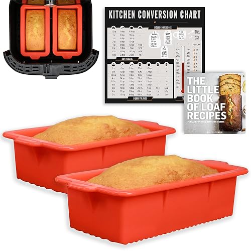Air Fryer Silicone Loaf Pans for Baking, Non-Stick Mini Bread
