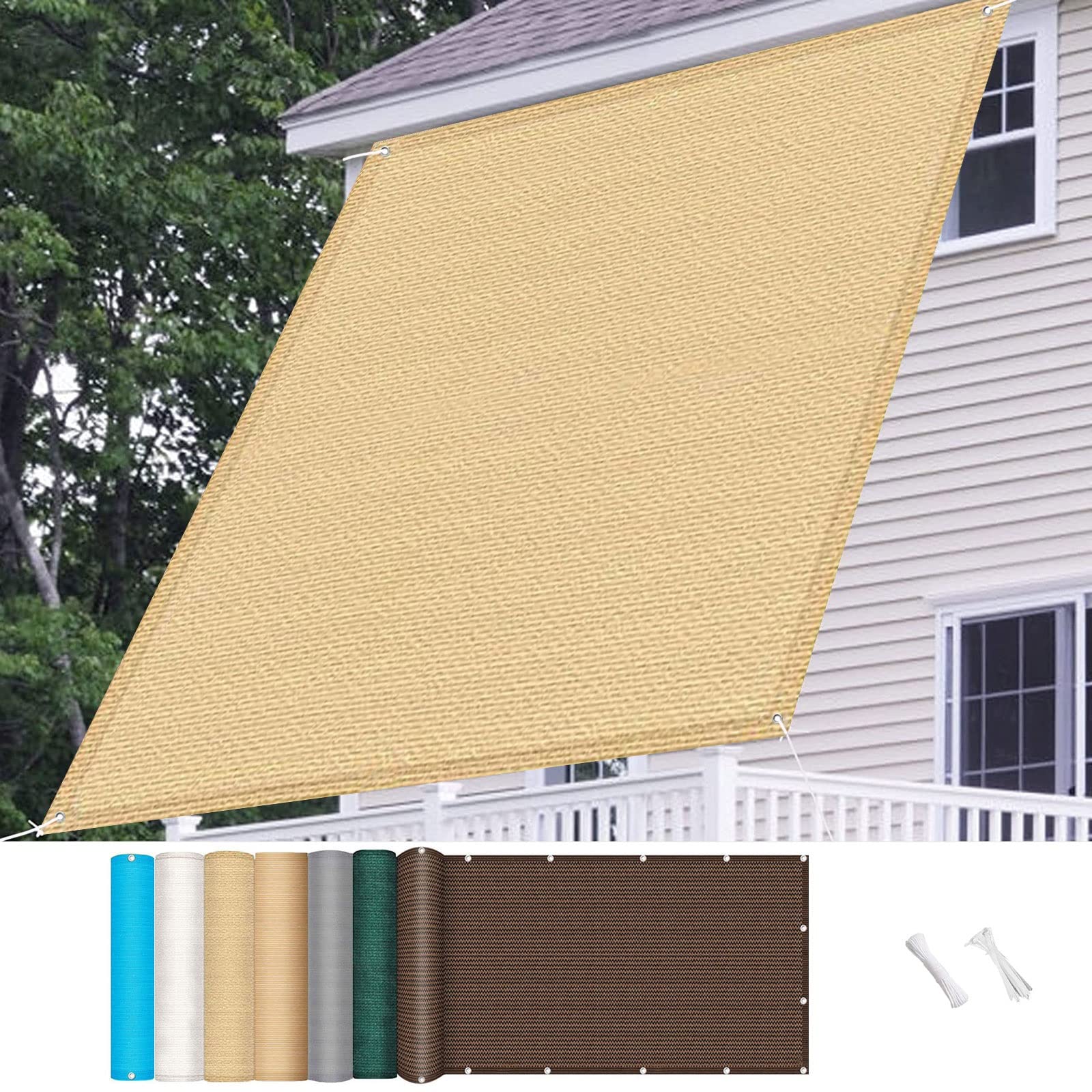 Voile d'ombrage pare-soleil en HDPE résistant aux intempéries