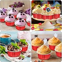 Vista 32 de 150 Pcs Aluminum Foil Baking Cup Disposable Ramekins with Lids 5oz Mini Cupcake Liners Flan Mold Mini Cake Pans with Lids Disposable Cake Tins for