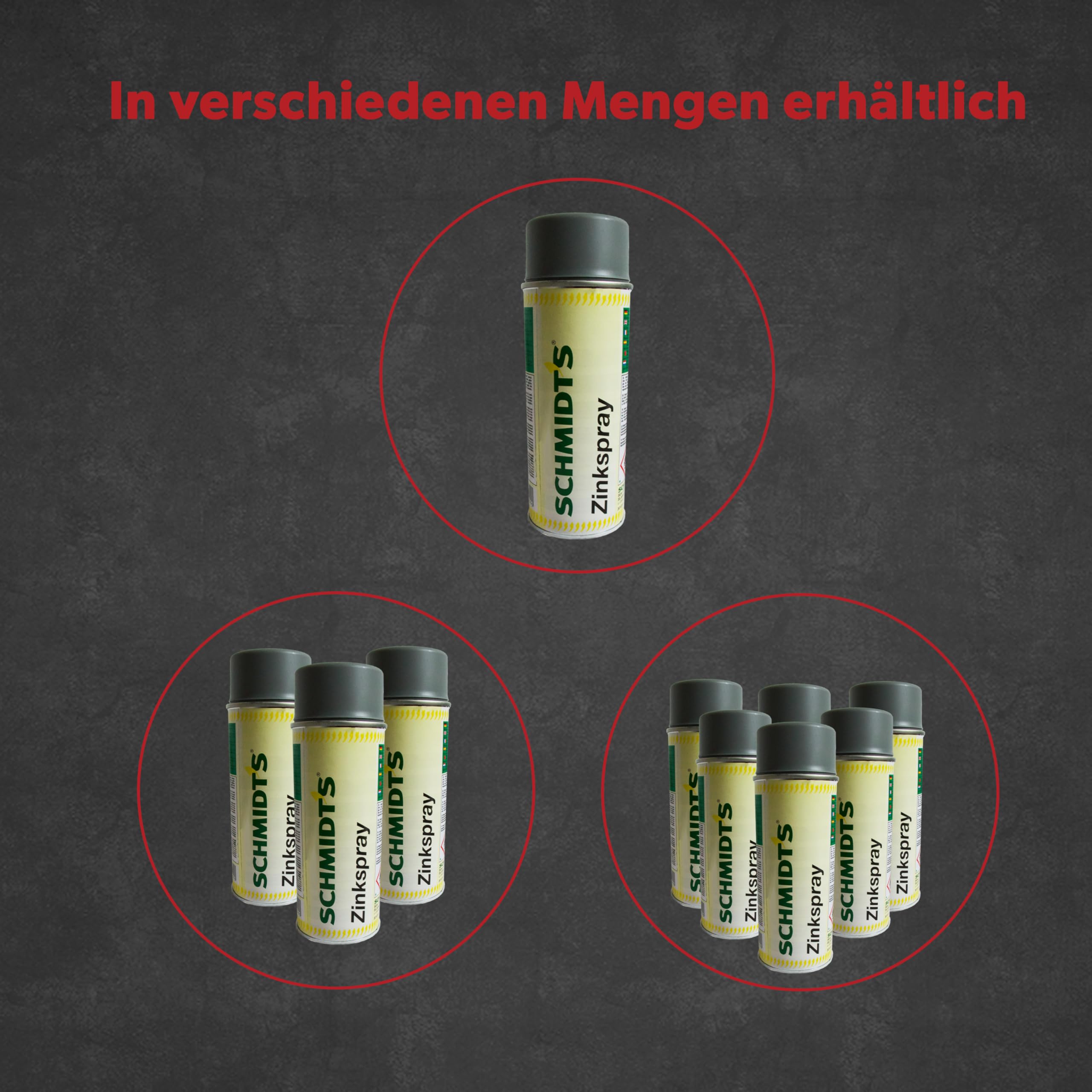 siwitec 6 x by Schmidt's Zinkspray, 66,34% VOC, Korrosionsschutz, Zink Spraydose, Rostlöser Spray, Zinc Spray, Zinkstaub Rostschutz