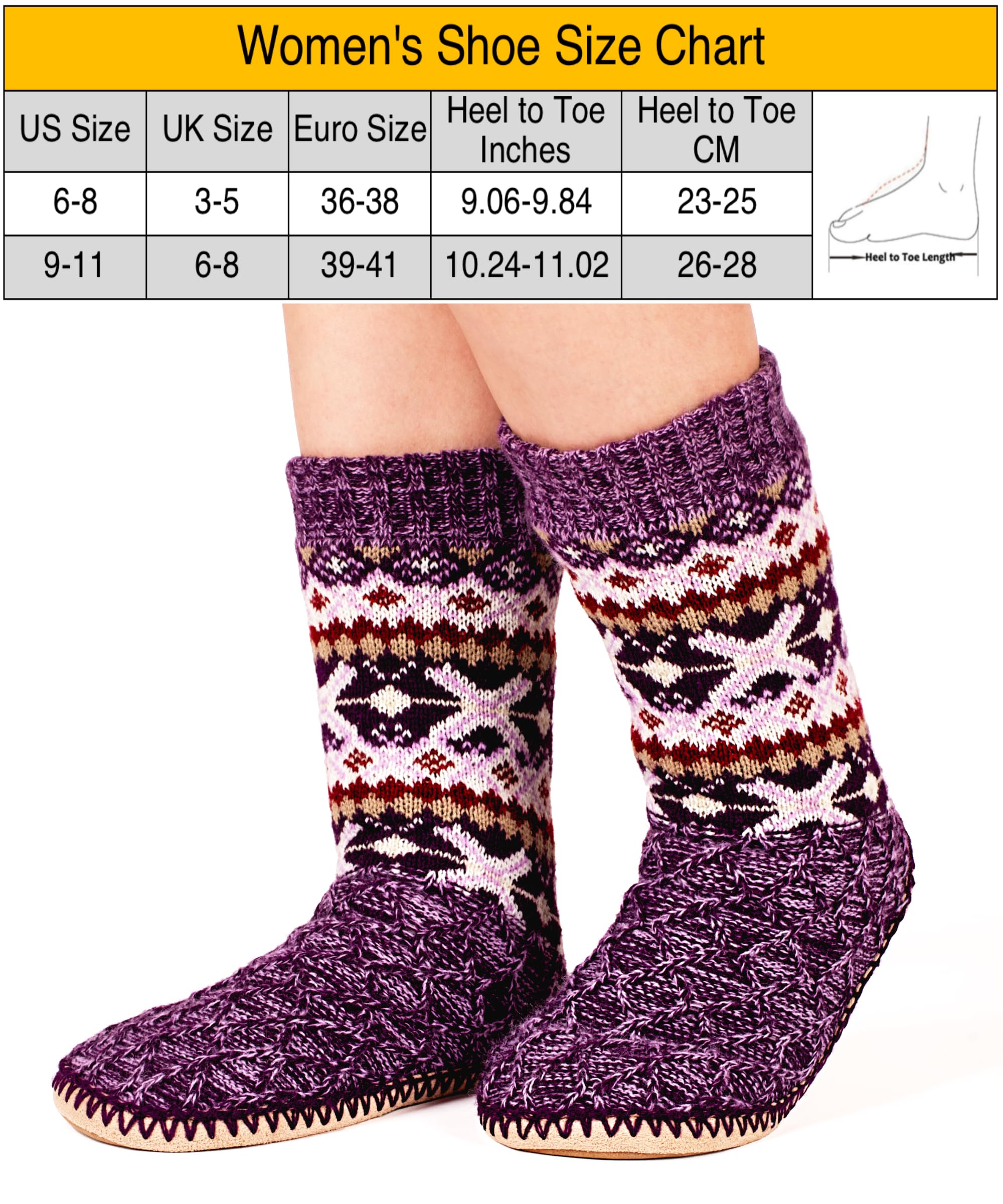 cosyone1997 Calcetines para mujer, botas cálidas y mullidas, zapatos de interior esponjosos de invierno, regalos de Navidad únicos