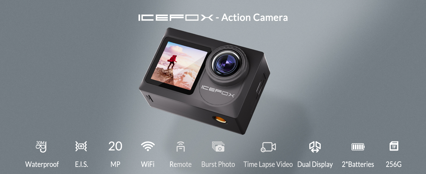 Amazon.com : icefox i8 Action Camera with 20MP, 5X Zoom