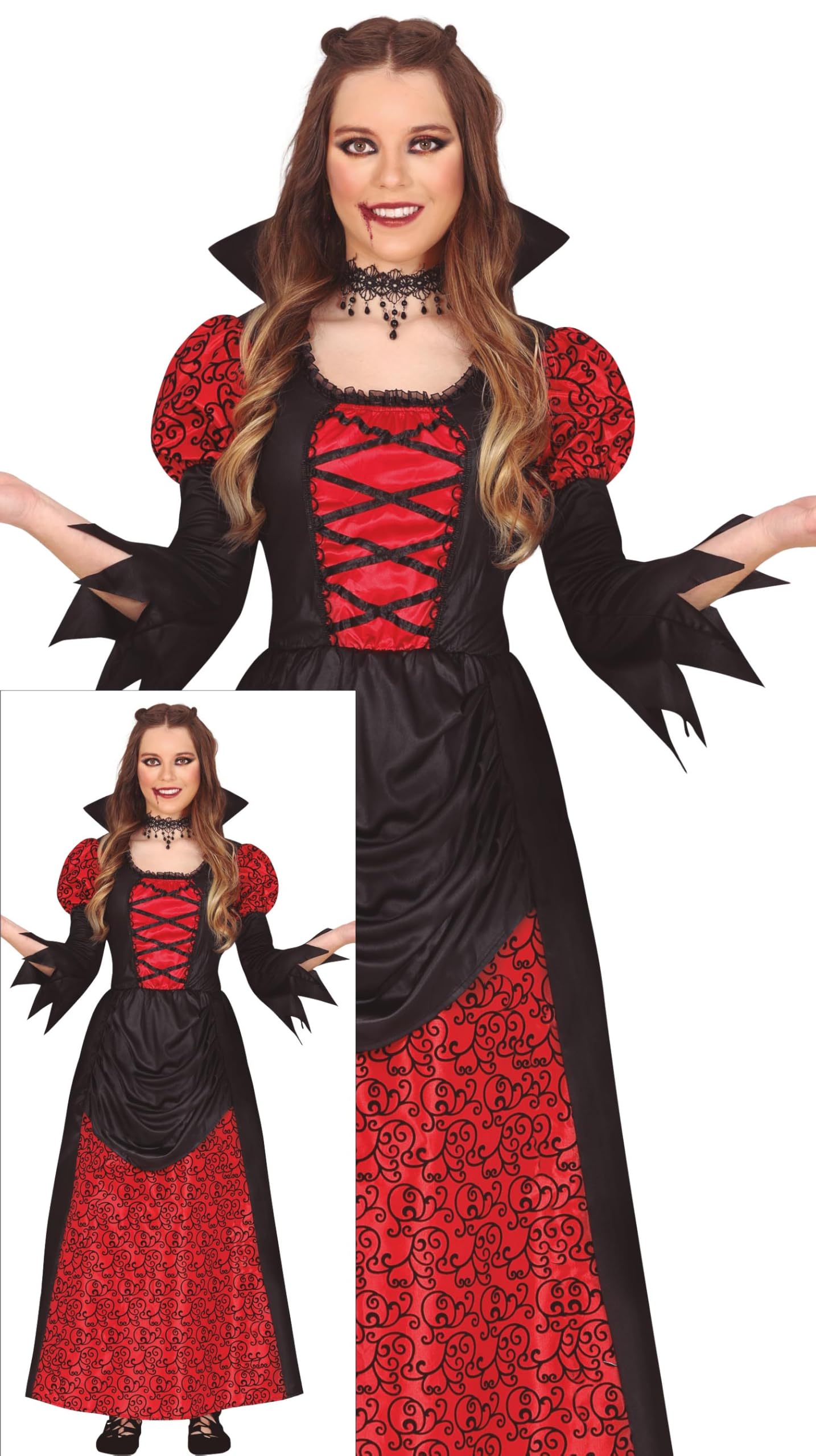 FIESTAS GUIRCA Vampiress Selene costume for a woman