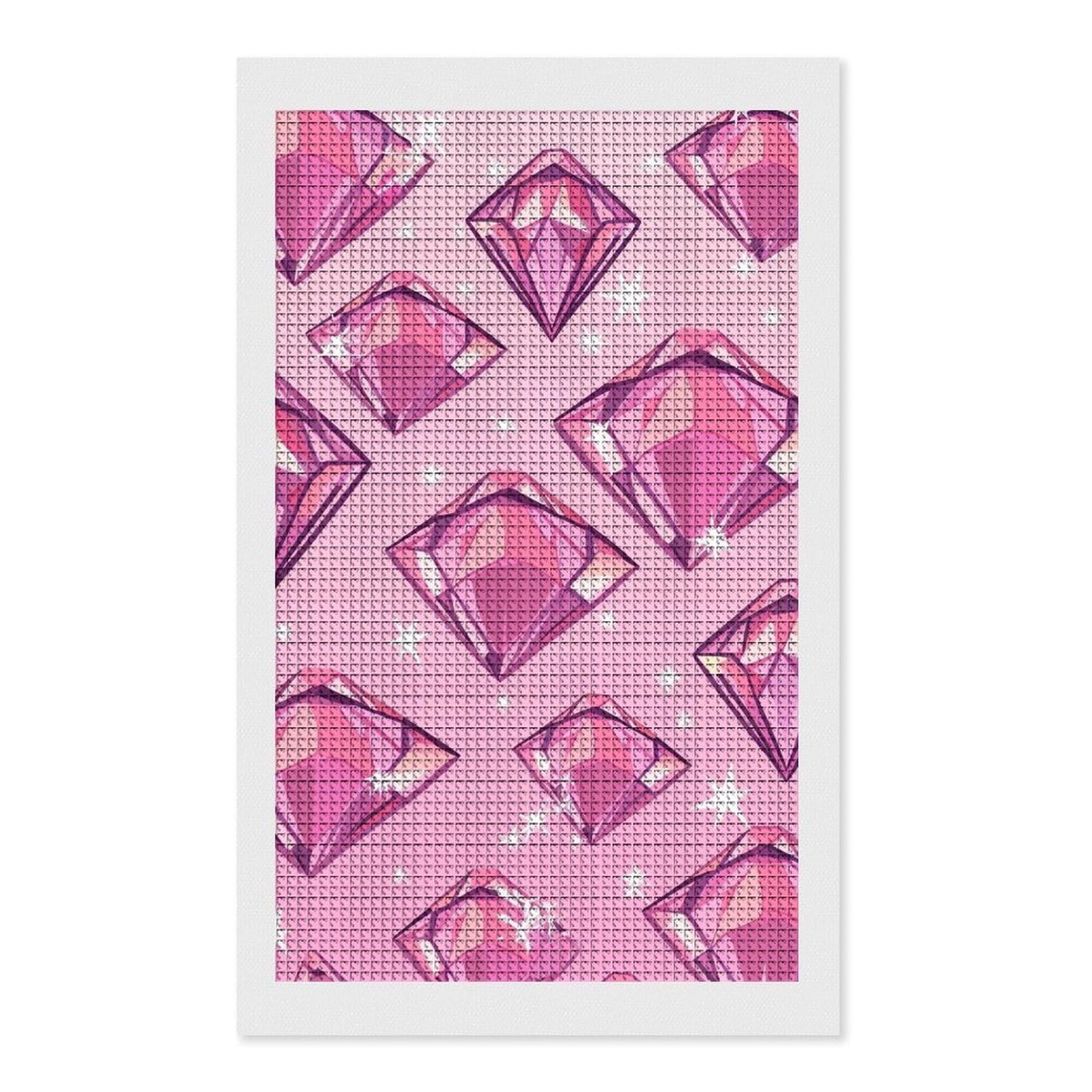 Diamond Pattern Diamond Art Kits for Adults, DIY 5D Diamonds Painting Kits for Beginner, Round Full Drill Diamond Dots Painting, 12"x20" Diamonds Pictures Gem Art and Crafts Wall Decor
