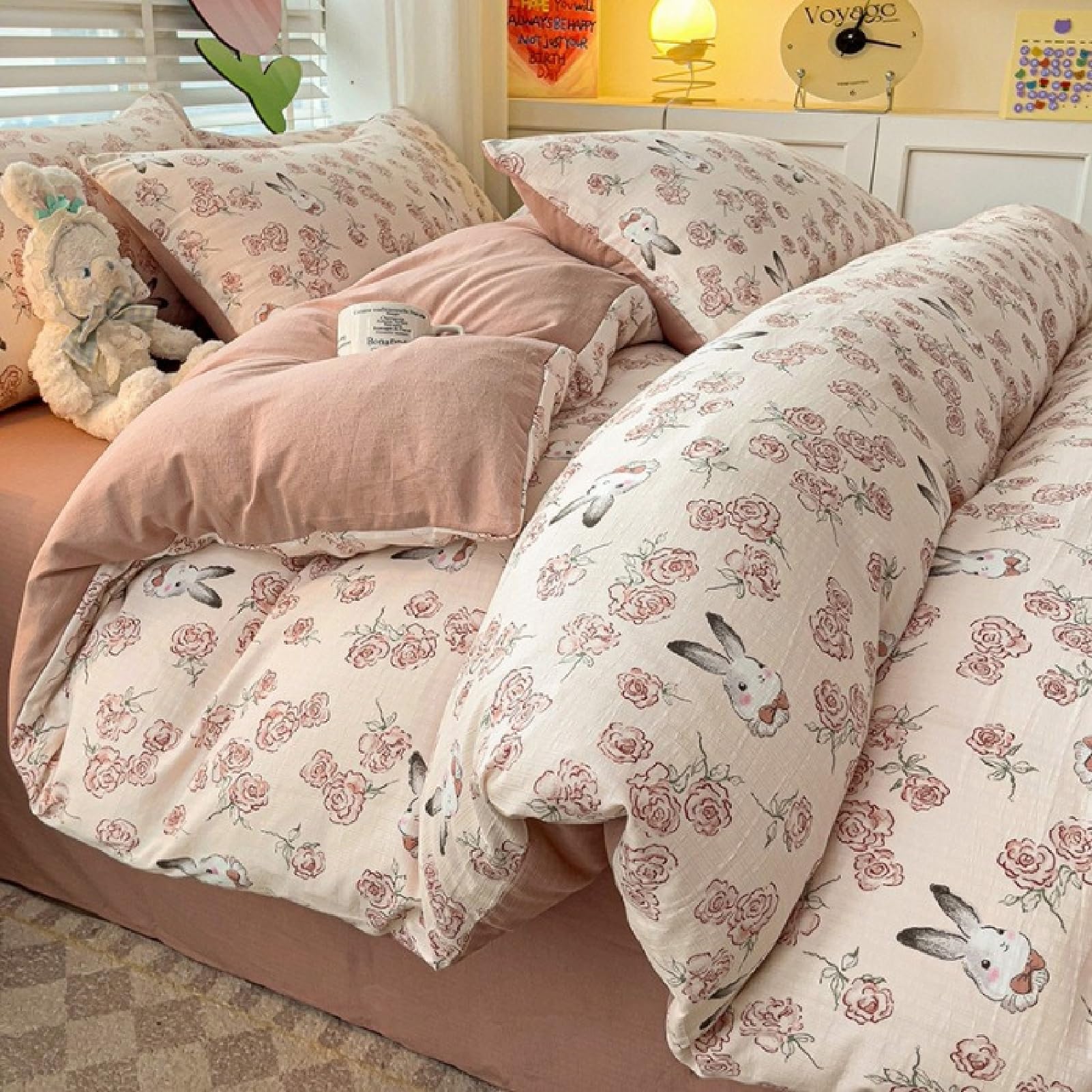 Parure housse de couette 4 pièces taille M pour retrouver un sommeil serein