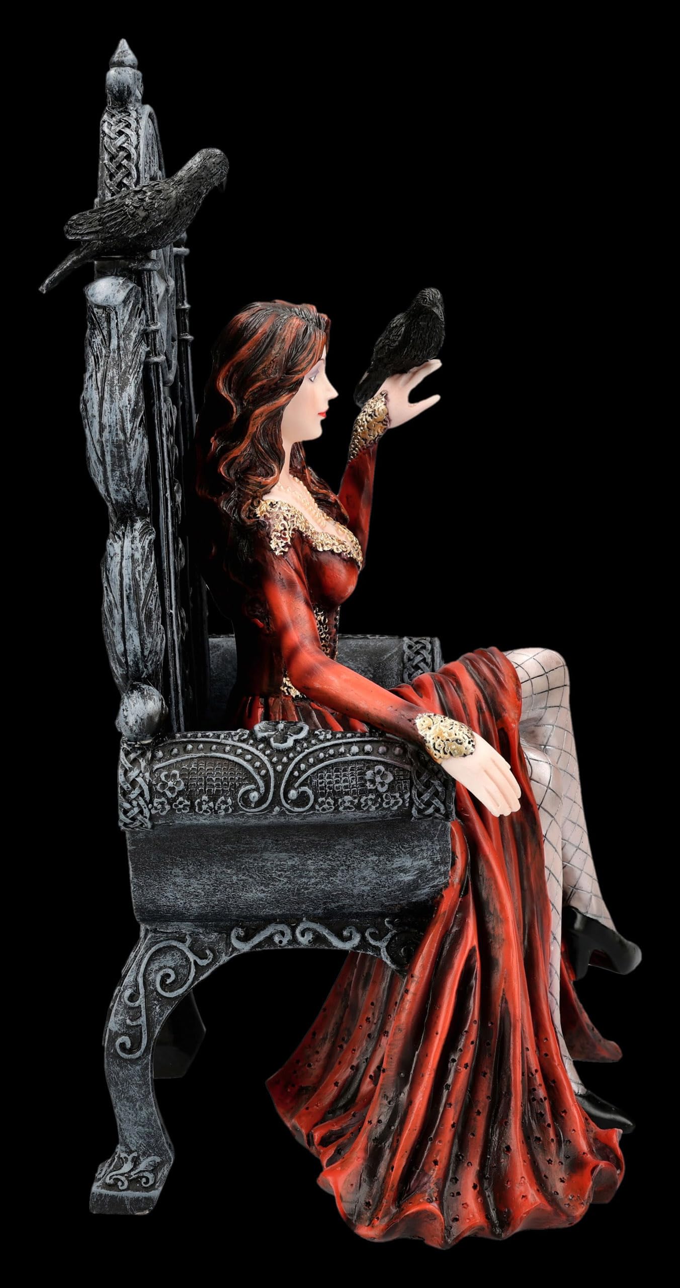 Figuren Shop GmbH Fantasy Figur – Ravenna, die Königin – handbemalte Dekofigur (31 cm) – Tales of Aurelion Collection – Geschenkidee für Sammlerinnen & Liebhaber dunkler Eleganz