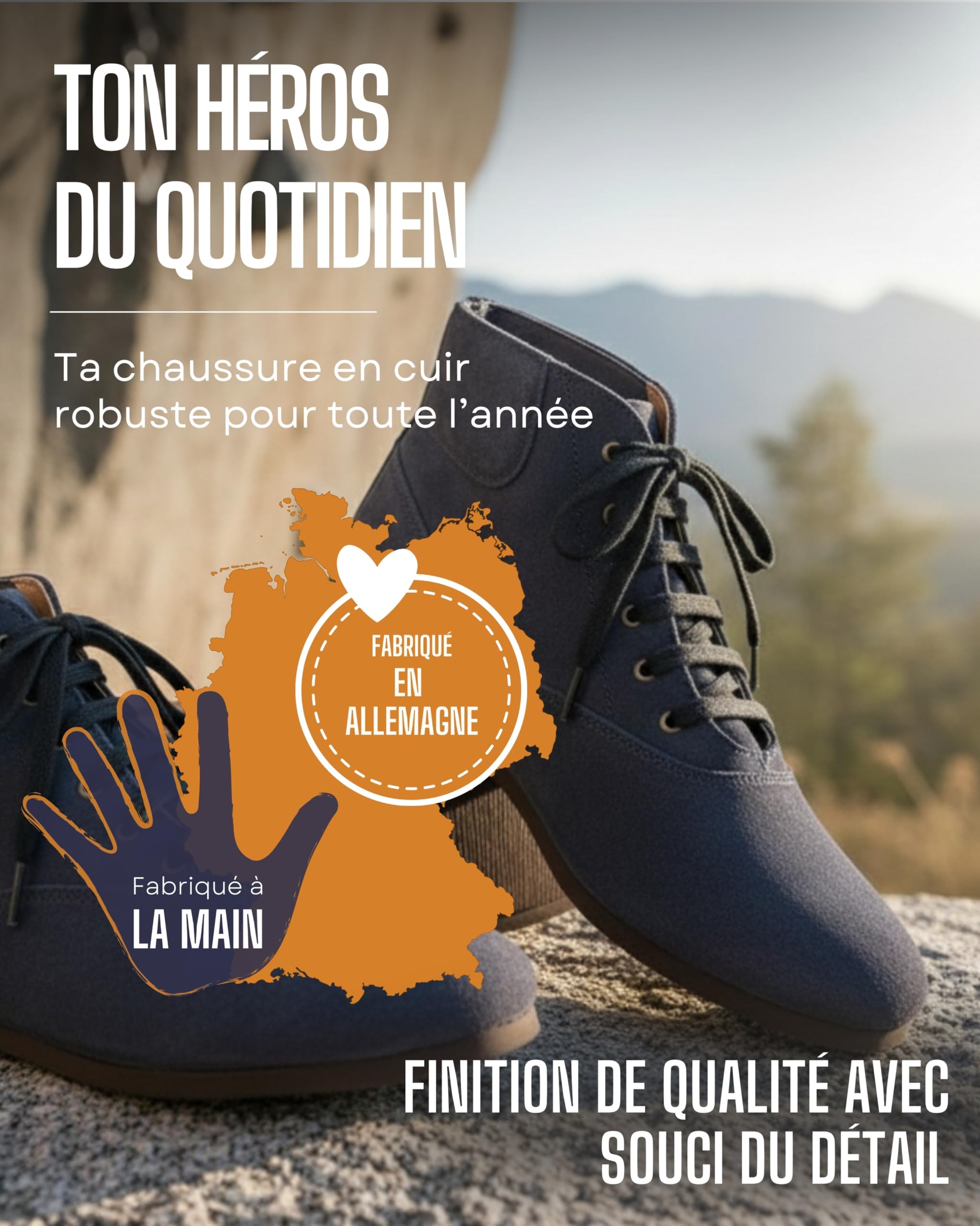 Pantoffelmann Tramper Shoes Unisex I Original GDR Klettis I Chaussures pieds nus Ostalgic en daim avec semelle en caoutchouc I Chaussures de loisirs/escalade femmes et hommes