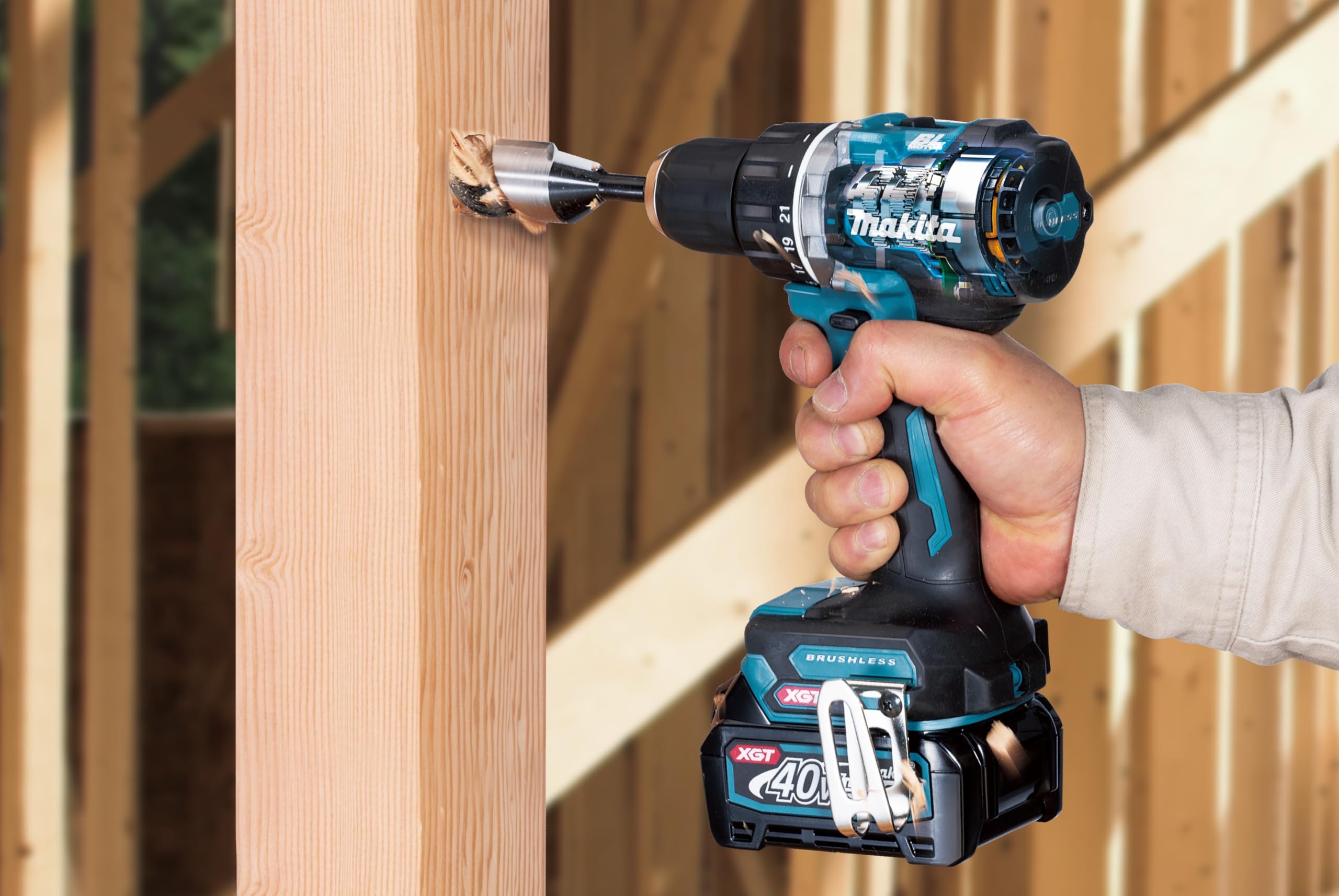 makita DF002GZ - Taladro atornillador (40 V, máx. (sin batería, sin cargador) Azul Petróleo