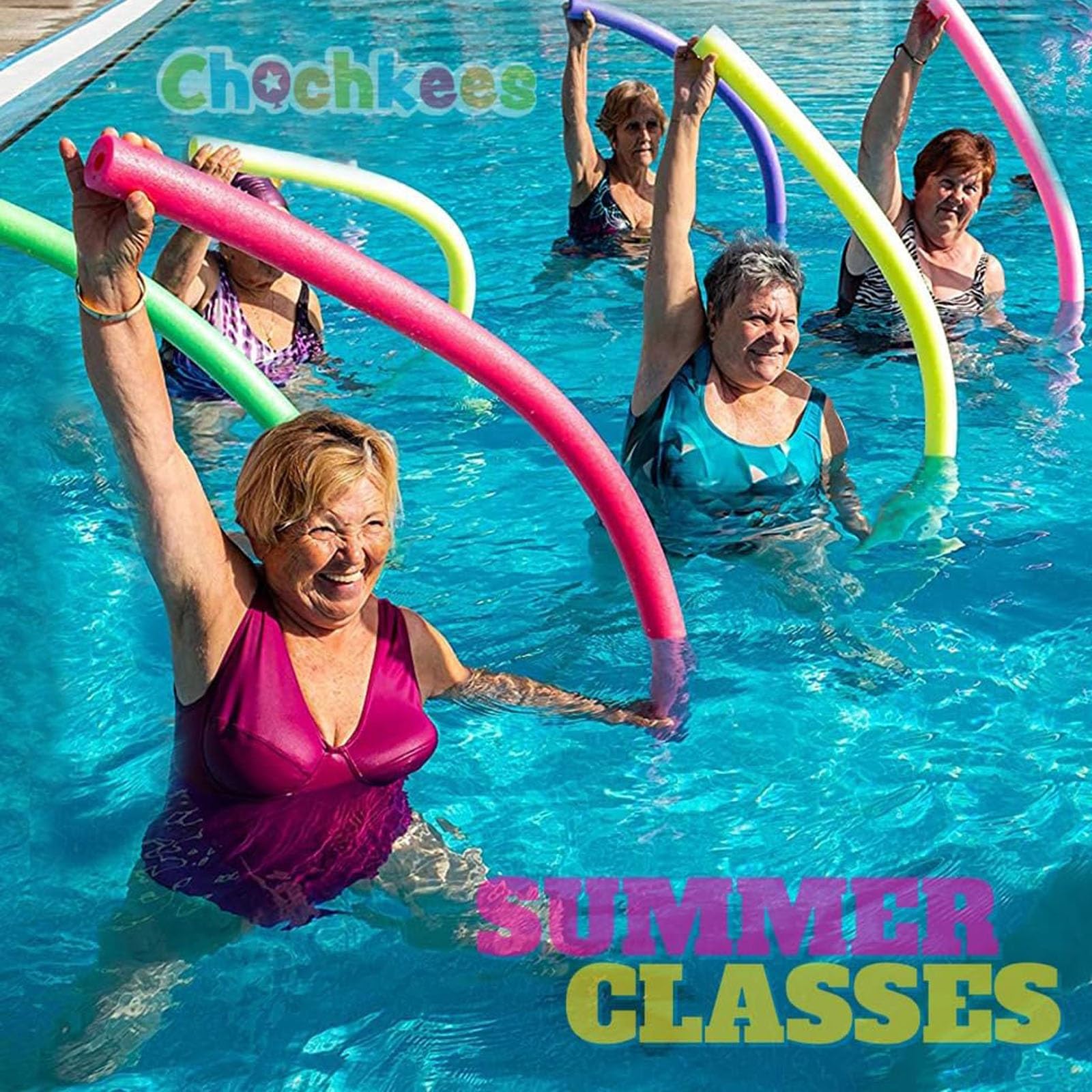 Poolnudeln aus Weichem Schaumstoff, 2/6 Stück Bunte Schwimmnudeln | Flexible Schwimmstäbe für Aquagym, Poolspiele, Wassersport und Sommeraktivitäten