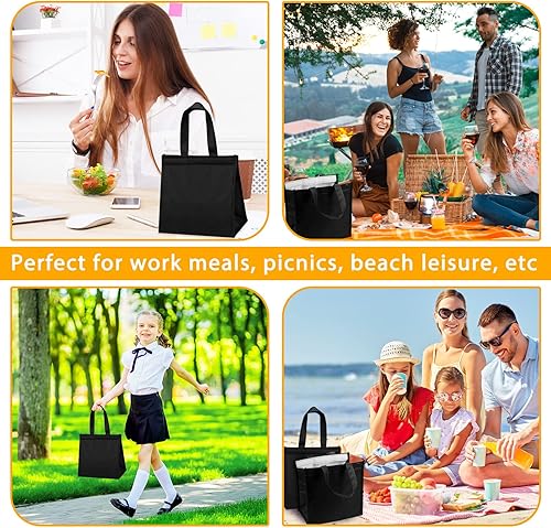 Miniatura 8 de meekoo 12 bolsas de almuerzo aisladas, reutilizables, a prueba de fugas, bolsa de almuerzo impermeable para mujeres, hombres y adultos, unisex, para