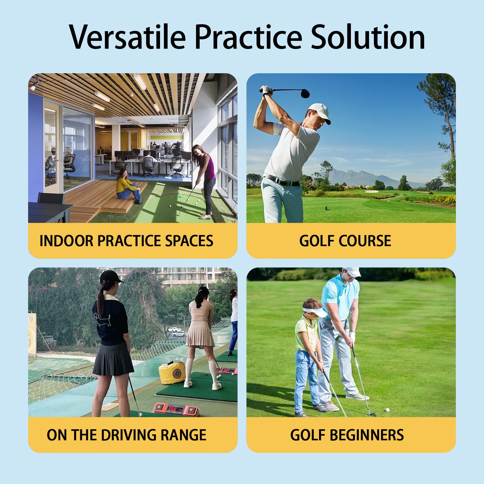 Golf Schwung Trainer, Golf Griff Trainer für die korrekte Handposition, 2-in-1 Quadrat Kontrolltrainer für Anfänger und Übung zur Korrektur der Körperhaltung