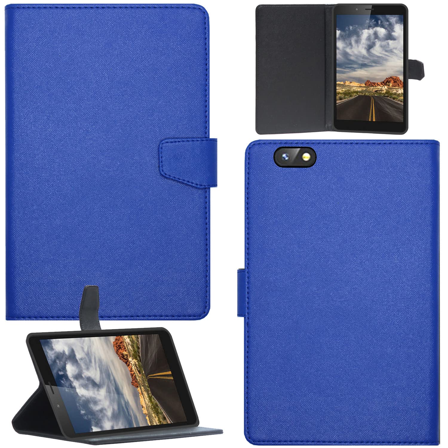 Zaoma PU Leather Flip Flap Case Cover Compatible for Lava T81N-UP (MERBLUE) (B0B4SVGJPK) Amazon Price History, Amazon Price Tracker