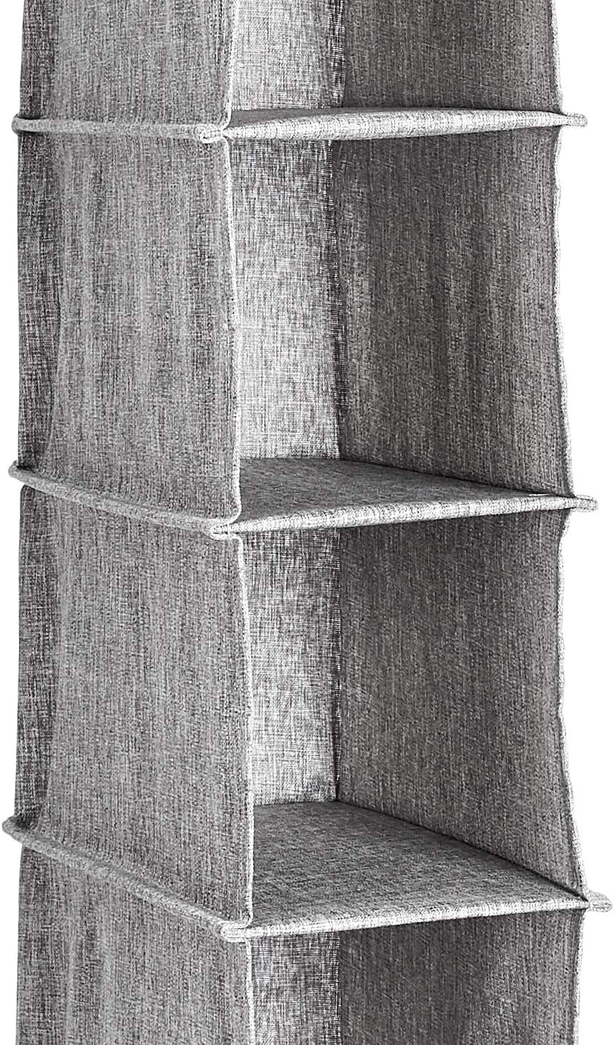 Amazon Basics Hanging Closet Shelf - 10-Tier, Heather Grey