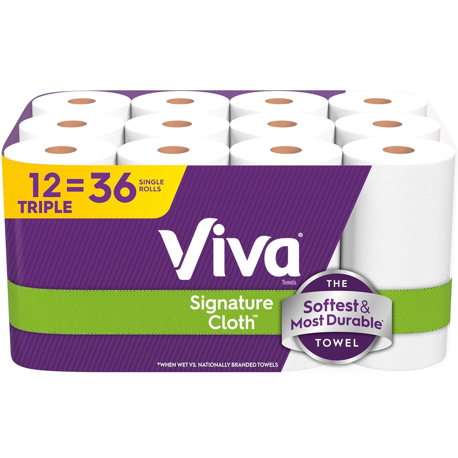 Viva Signature Cloth Paper Towels 12 Triple Rolls 129 Sheets per Roll