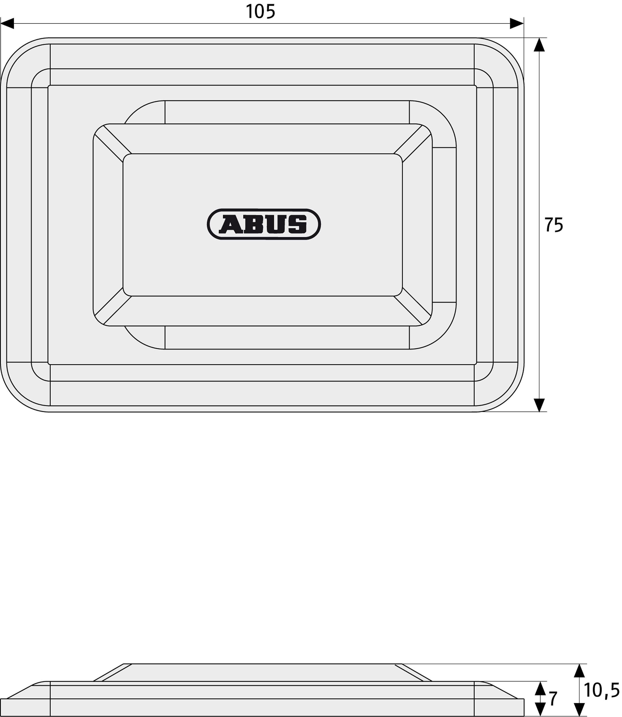 Protección anticorrosiva ABUS GS40, protección para rejillas de sótano y focos de luz de plástico, con cadena variable, nivel de seguridad ABUS 6, 03600, juego de 1