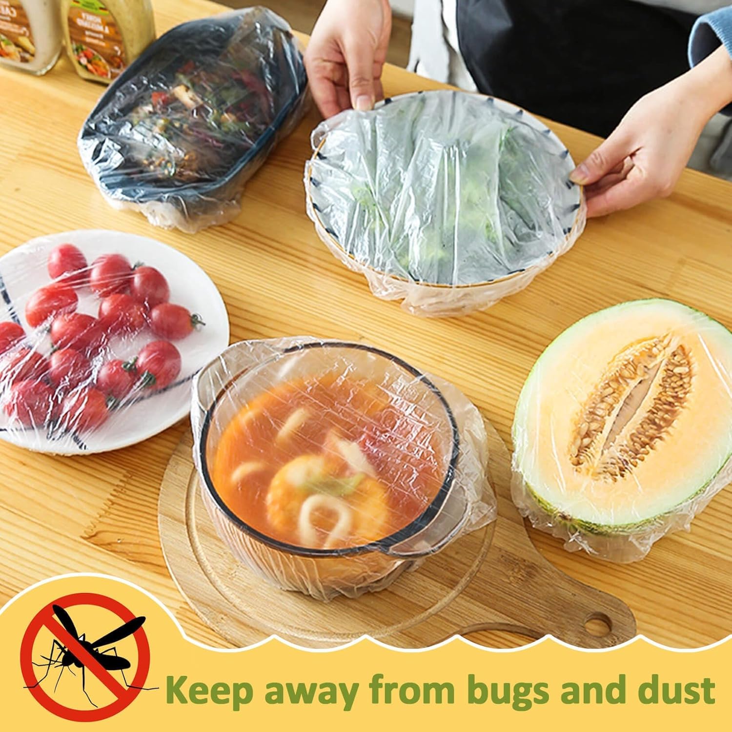 200 Bowl Covers for Bread Proofing - Medium Plastic Wrap Food