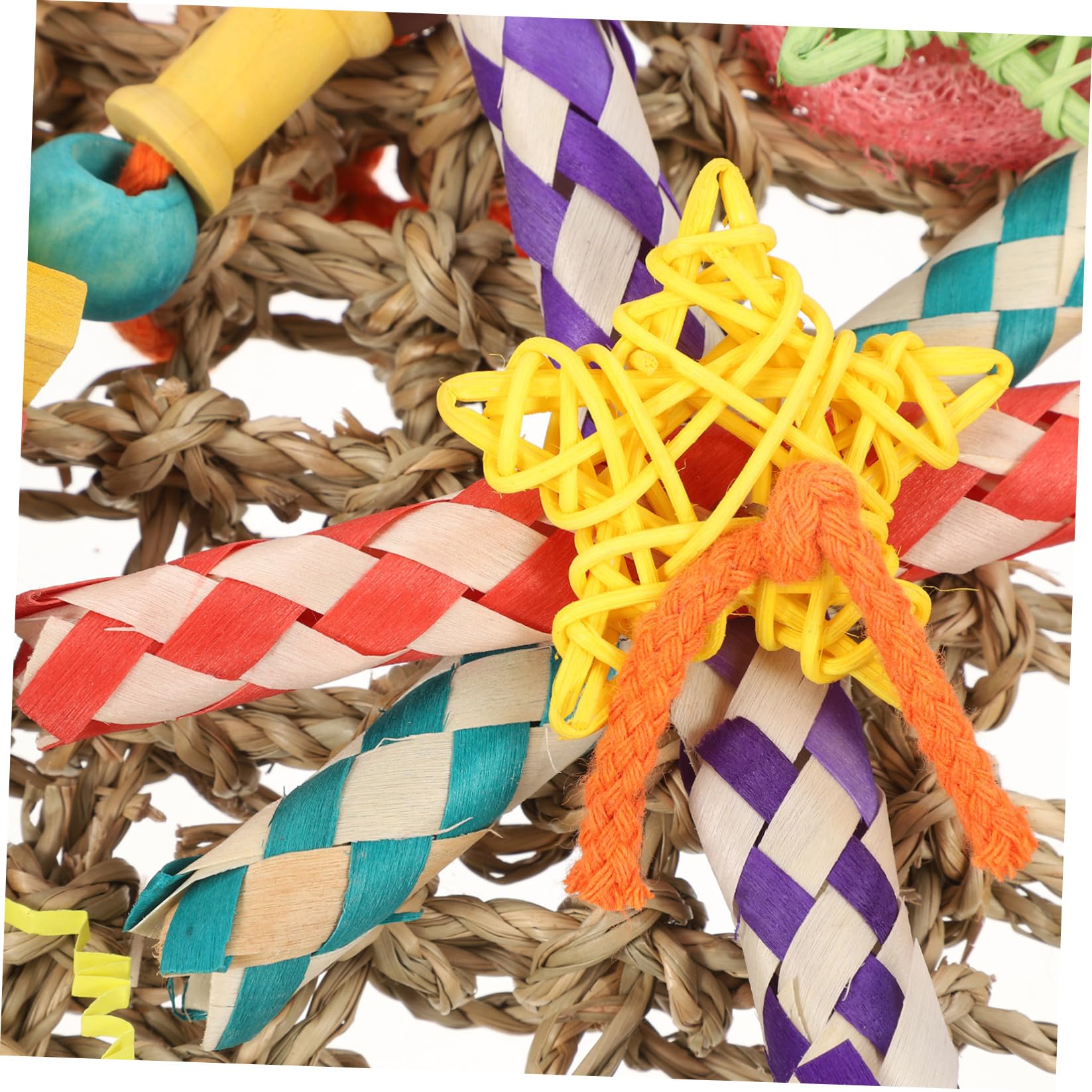 BESPORTBLE 2pezzi Cuscino Appeso Per Uccelli Alga Marina Giocattolo Da Morsicare Creativo Per Pappagalli Accessorio Per Gabbie Da Uccelli Per Divertimento e Gioco Sicuro