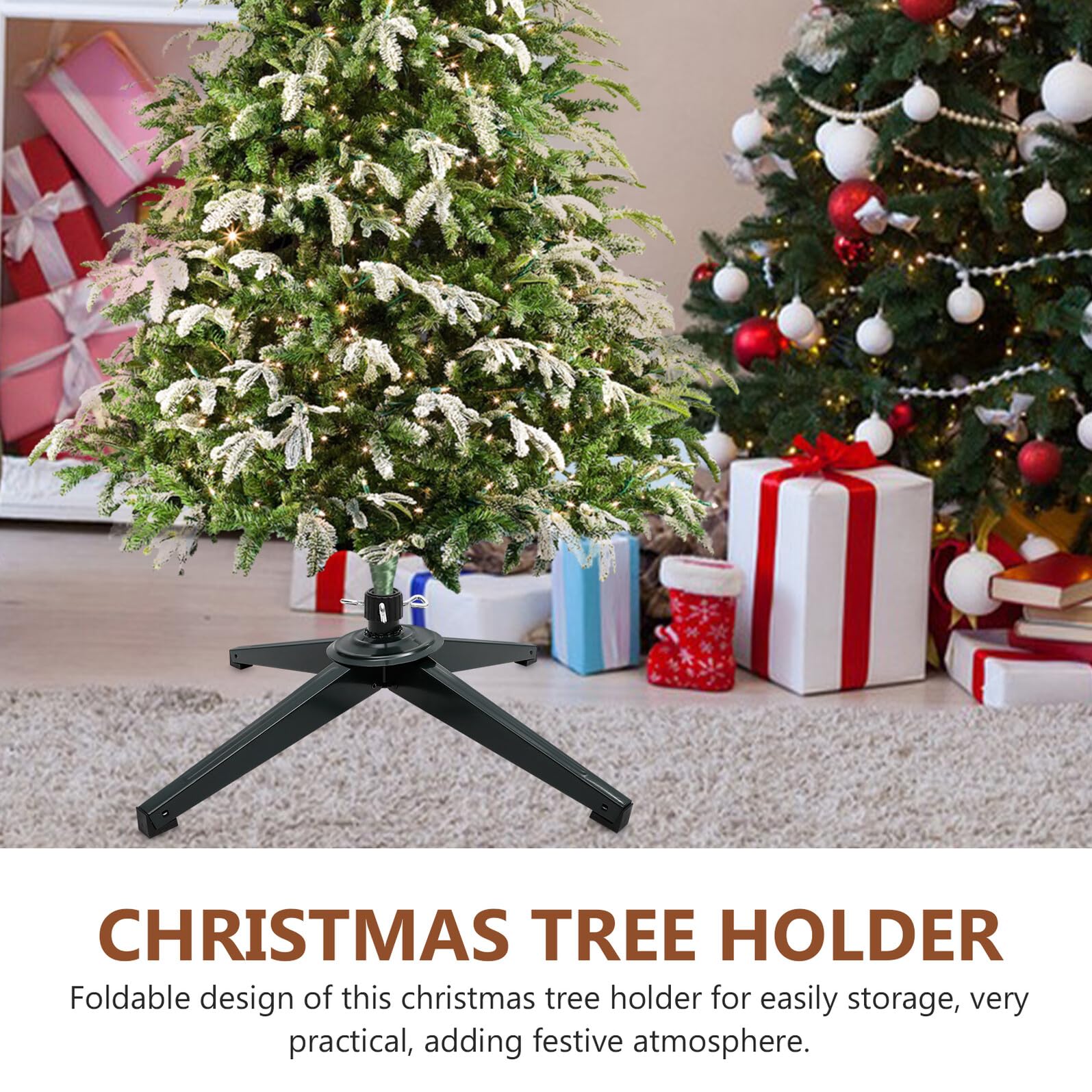 Veemoon Base del Árbol de Navidad Soporte para Árbol de Navidad Artificial Hogar Interiores