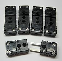Vista 1 de Mini conector de cable de termopar tipo J, conector de cable, 5 pares de enchufes macho y hembra