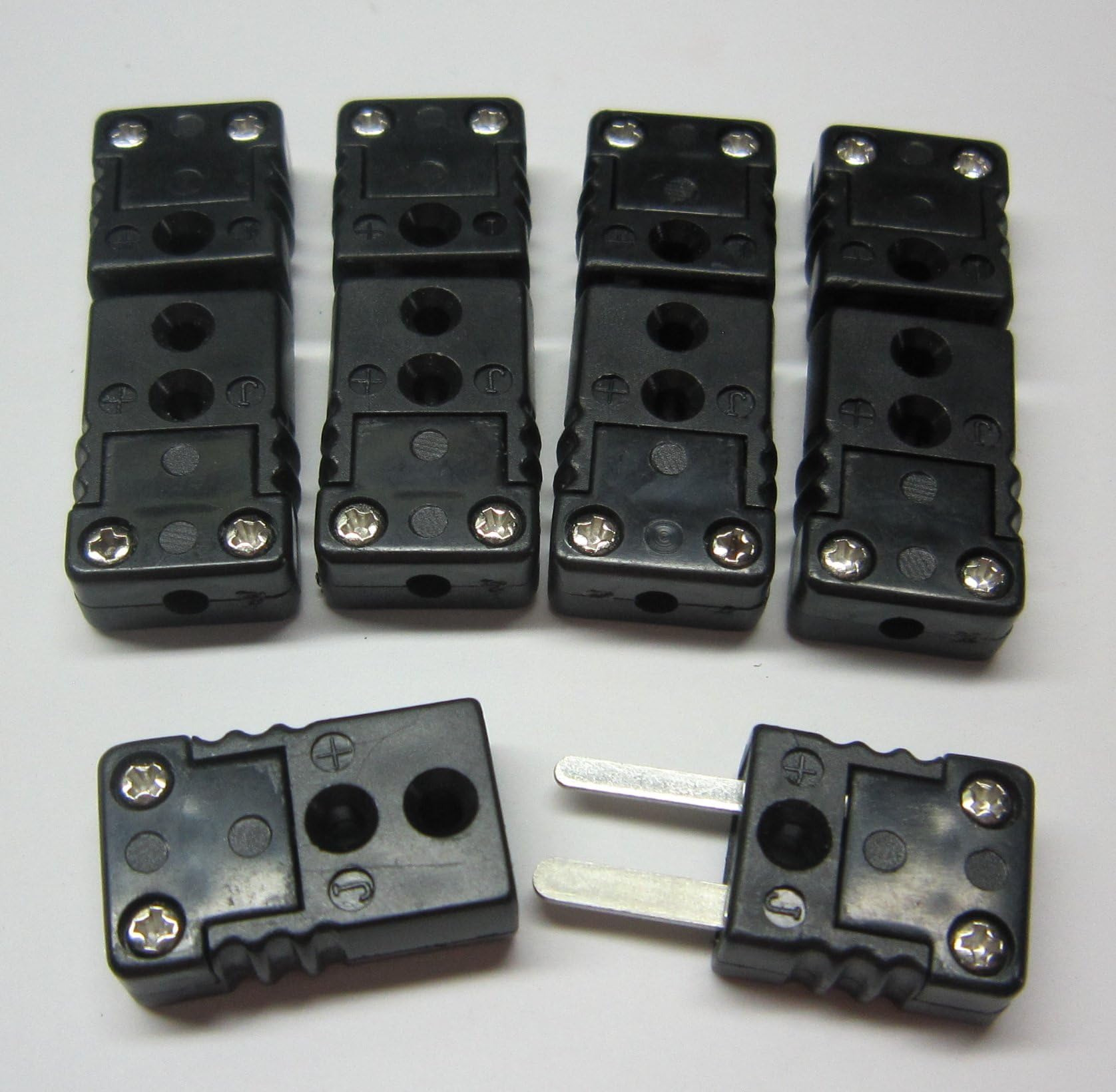 Mini J-Type Thermocouple Wire Connector, Cable Connector, 5 Sets Pairs Male and Female Plugs