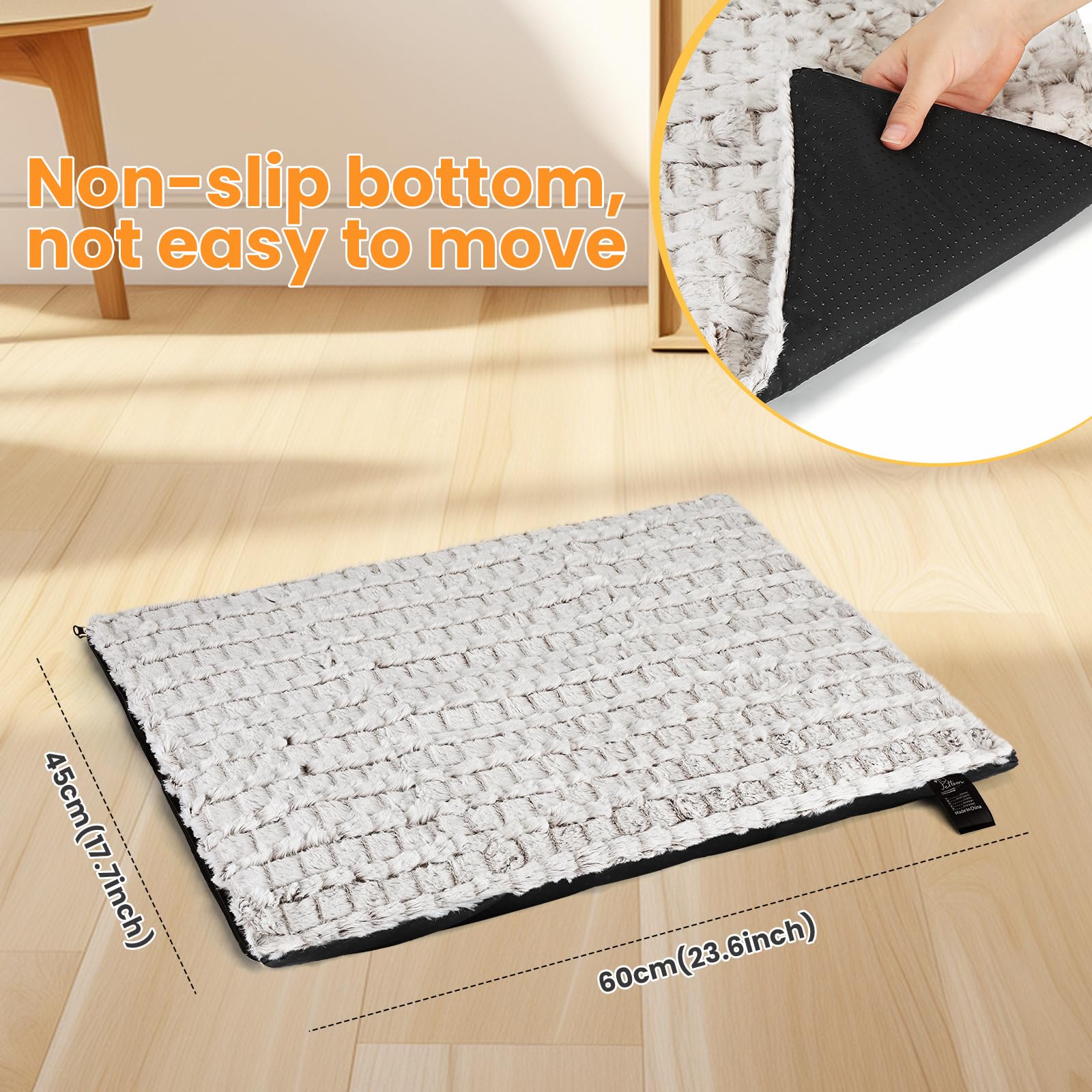 PETTOM Selbstheizende Katzendecke, Wärmedecke Katze 60 x 45 cm, Heizdecke Katze Ohne Strom, Selbstwärmende Katzendecke Flauschig und Weich, Wärmematte Katze Hund Geräuschlos