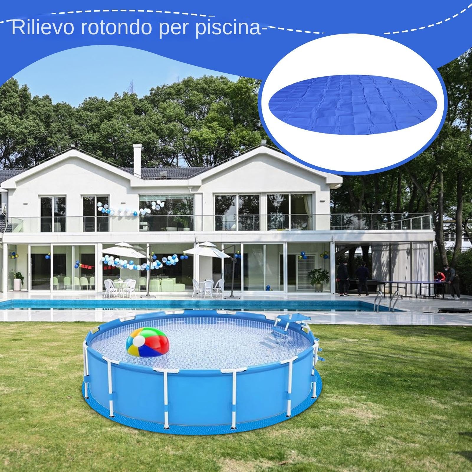 Telo Protettivo Per Fondo Piscina Telo In Tessuto Impermeabile Antiforatura | Tappetini sottopiscina per esterno Da Esterno Giardino Prato Cortile Terrazza Mobili Attrezzatura Vasca Idromassaggio