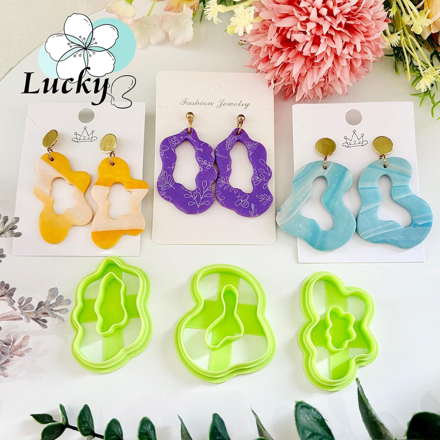 3pcs Organic Polymer Clay Cutter Sets, Basic Clay Cutters for Polymer Clay Jewelry, Clay Cutters for Earrings - Image 3