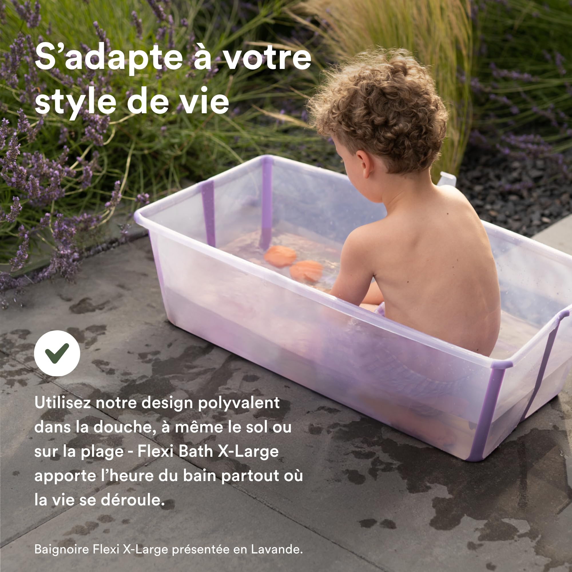 Stokke Flexi Bath X-Large Blanc Baignoire bébé pliable spacieuse légère facile à ranger 0-6 ans