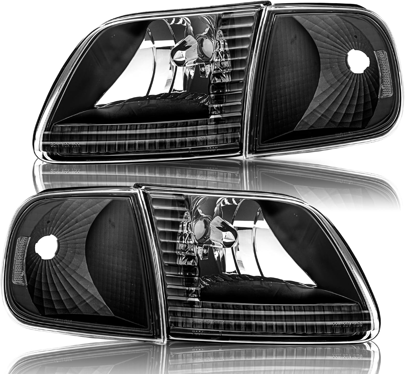Clear Chrome Headlights & Corner Lights Fit For 1997-2003 Ford F150 Expedition E - Foto 11