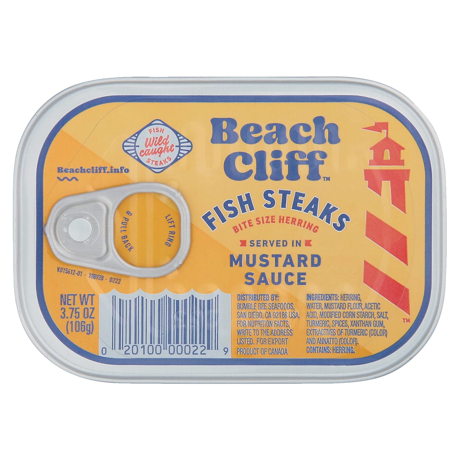 Beach Cliff Wild Caught Fish Steaks in Mustard Sauce, 3.75