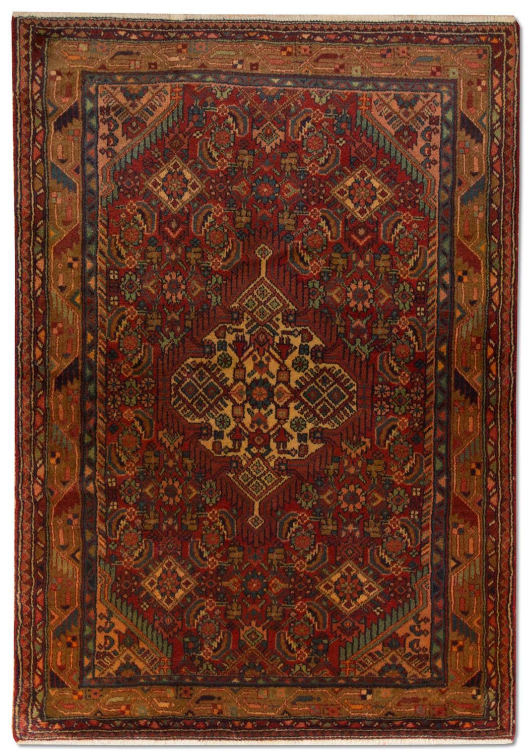 Morgenland Teppiche 146 x 100 cm Oriental Rug Red Hand Knotted Classic Pattern