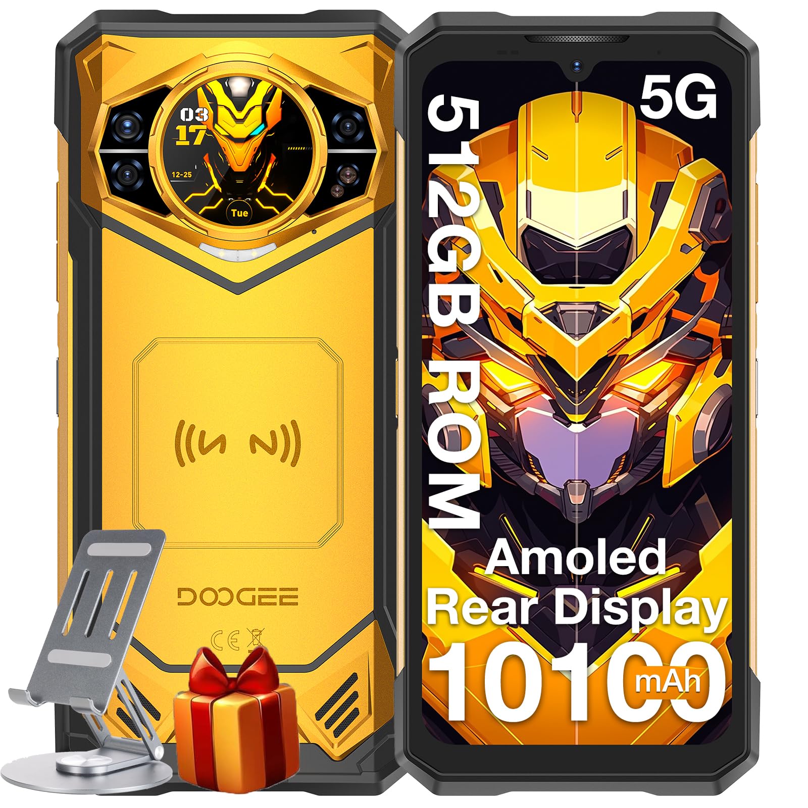 DOOGEE NFC搭載スマートフォン 32GB RAM 128GB ROM Amazon.com: DOOGEE S200 X (2025) 5G Rugged Phone,32GB+512GB/TF 2TB