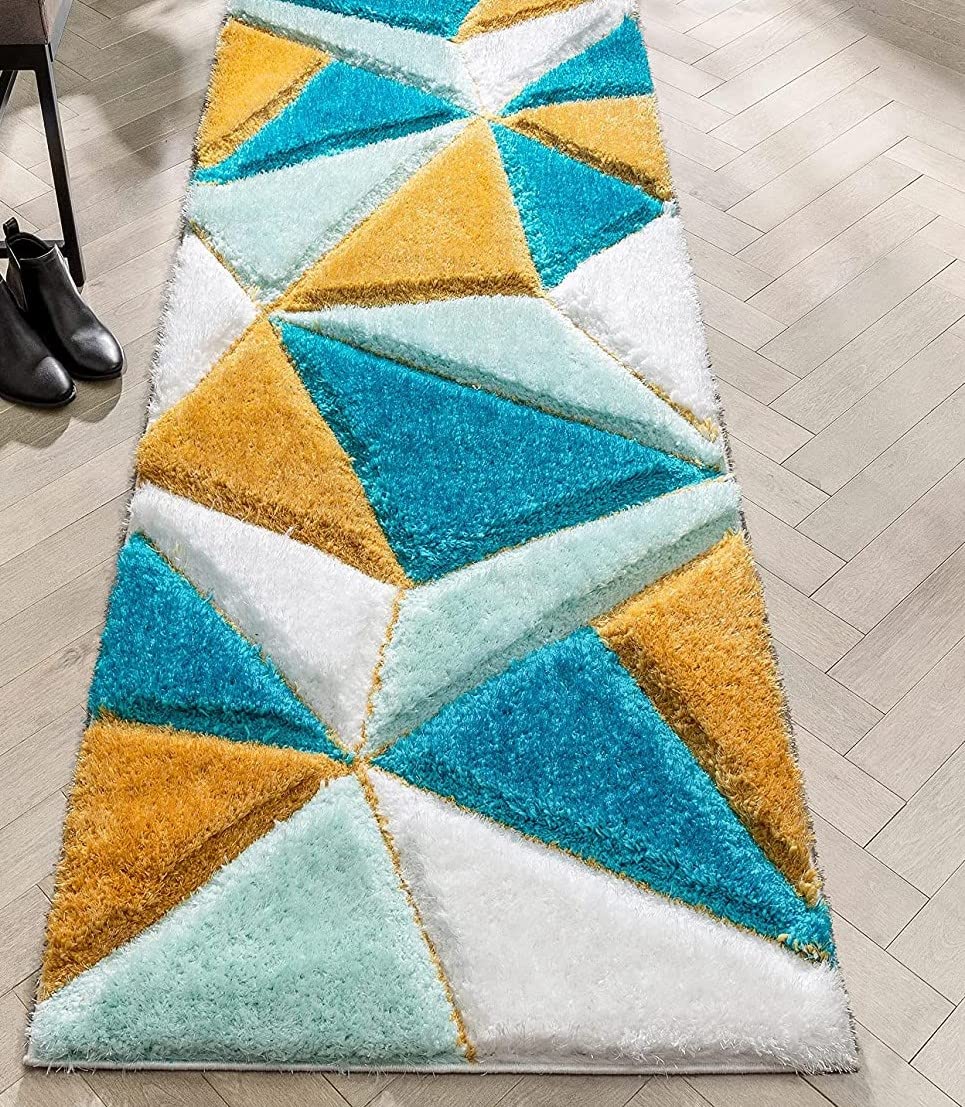 SOMEDA Collection of Finishing Anti Slip Shaggy Fluffy Fur Rugs and Carpet for Living Room, Bedroom (red - 8, 2 x 5 feet)