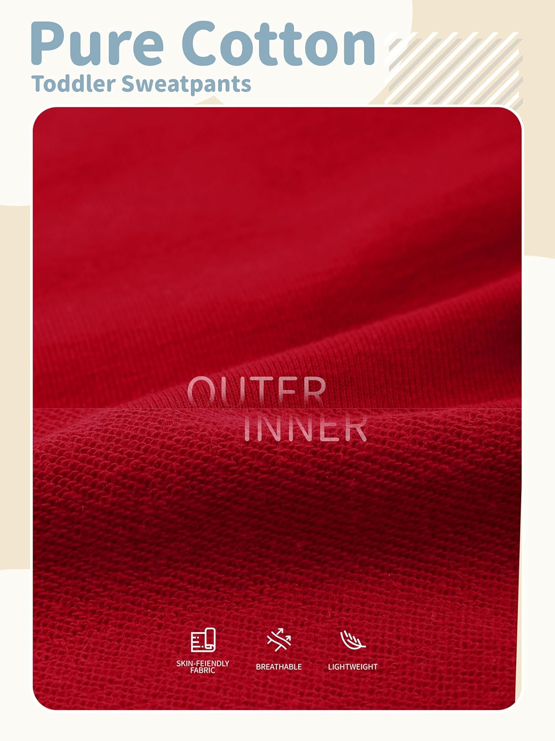 HXP 3 Pack Toddler Sweatpants Cotton Toddler Boys Girls Unisex Sweatpants Pants with Pocket Drawstring - Image 2