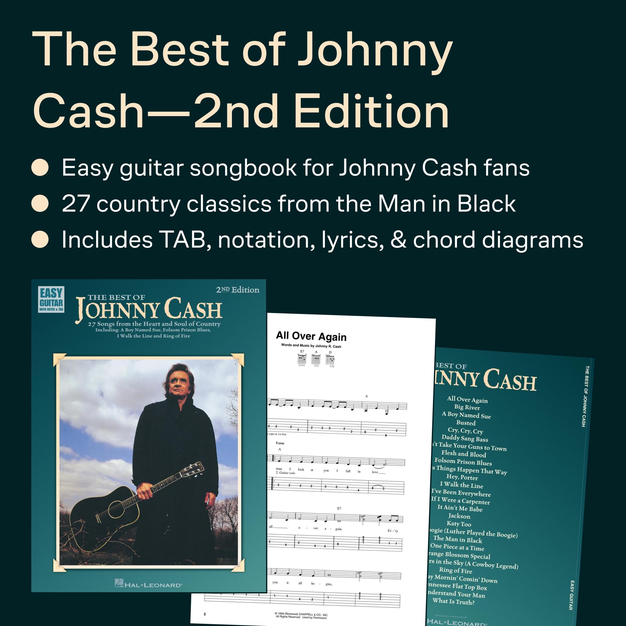 The Best of Johnny Cash: Easy Guitar With Notes & Tab