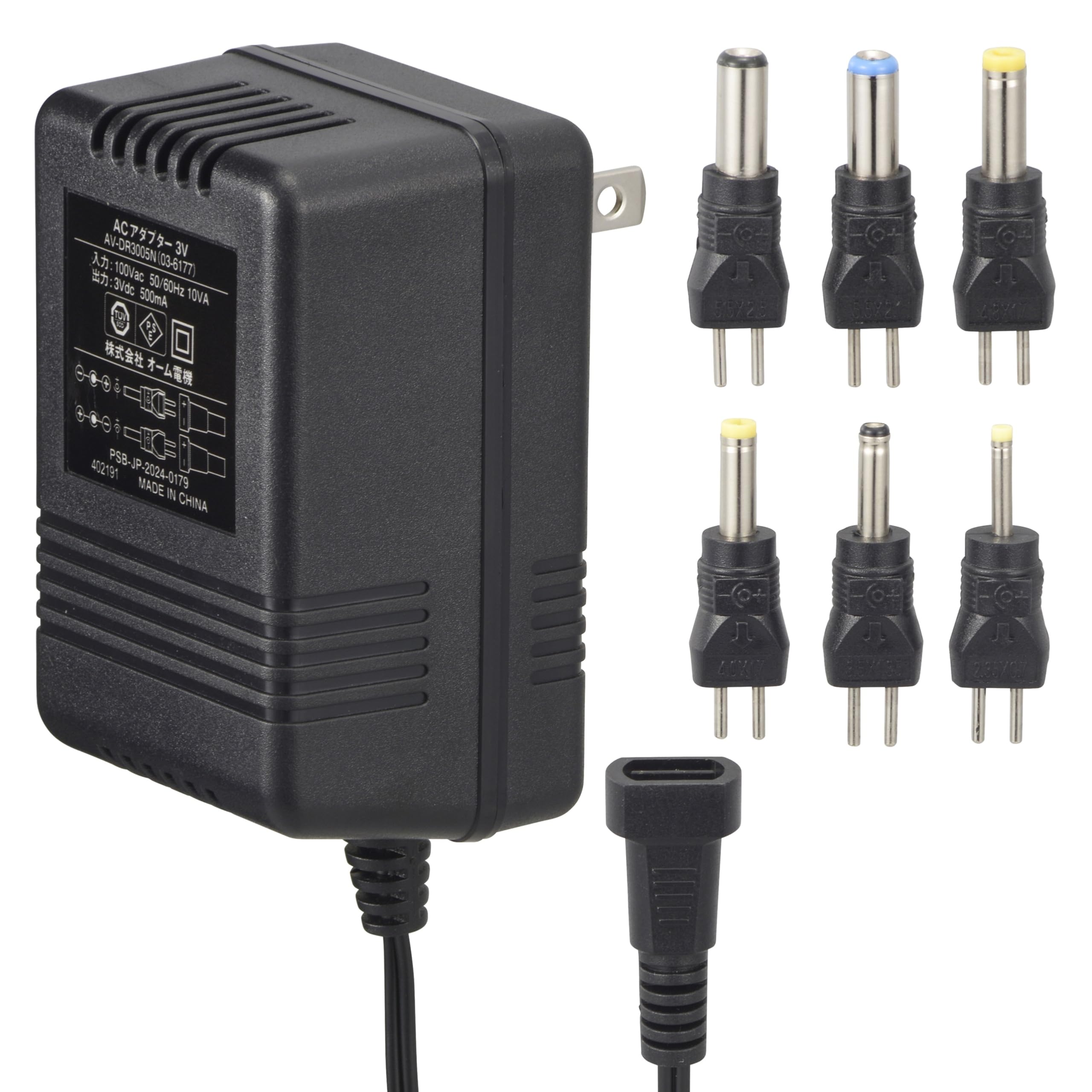 Amazon.co.jp: オーム電機 AudioComm ACアダプター DC3V対応 変換