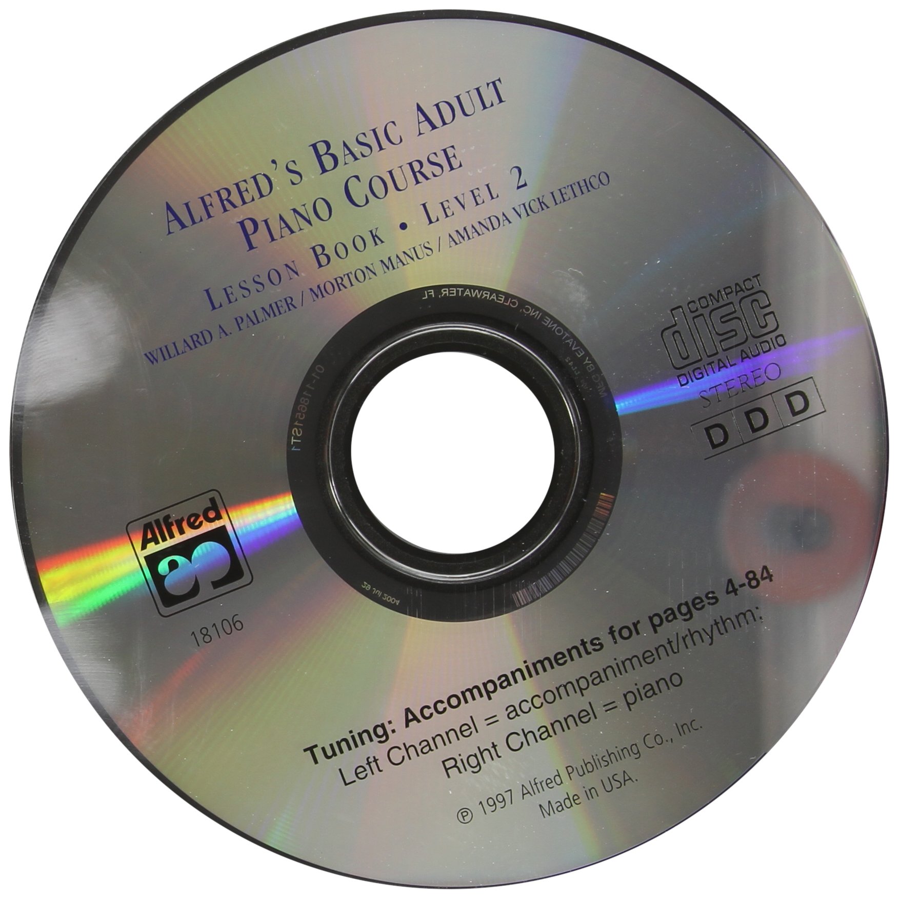 Alfred's Basic Adult Piano Course: CD for Lesson Book. Level 2