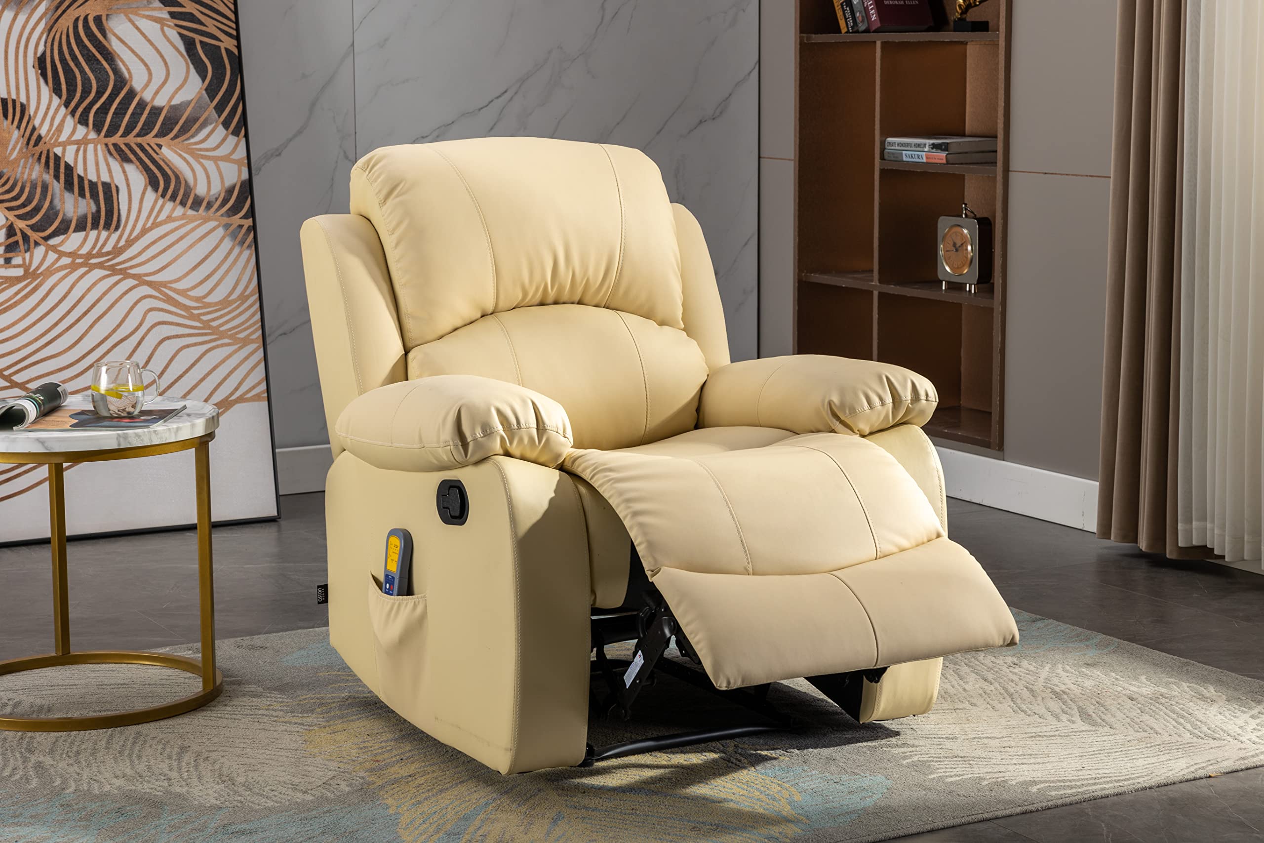 Astan Hogar Sillón Relax con Reclinación Manual (Sistema Pared Cero), Masaje Y Termoterapia, Modelo Ramón AH-AR30910CR