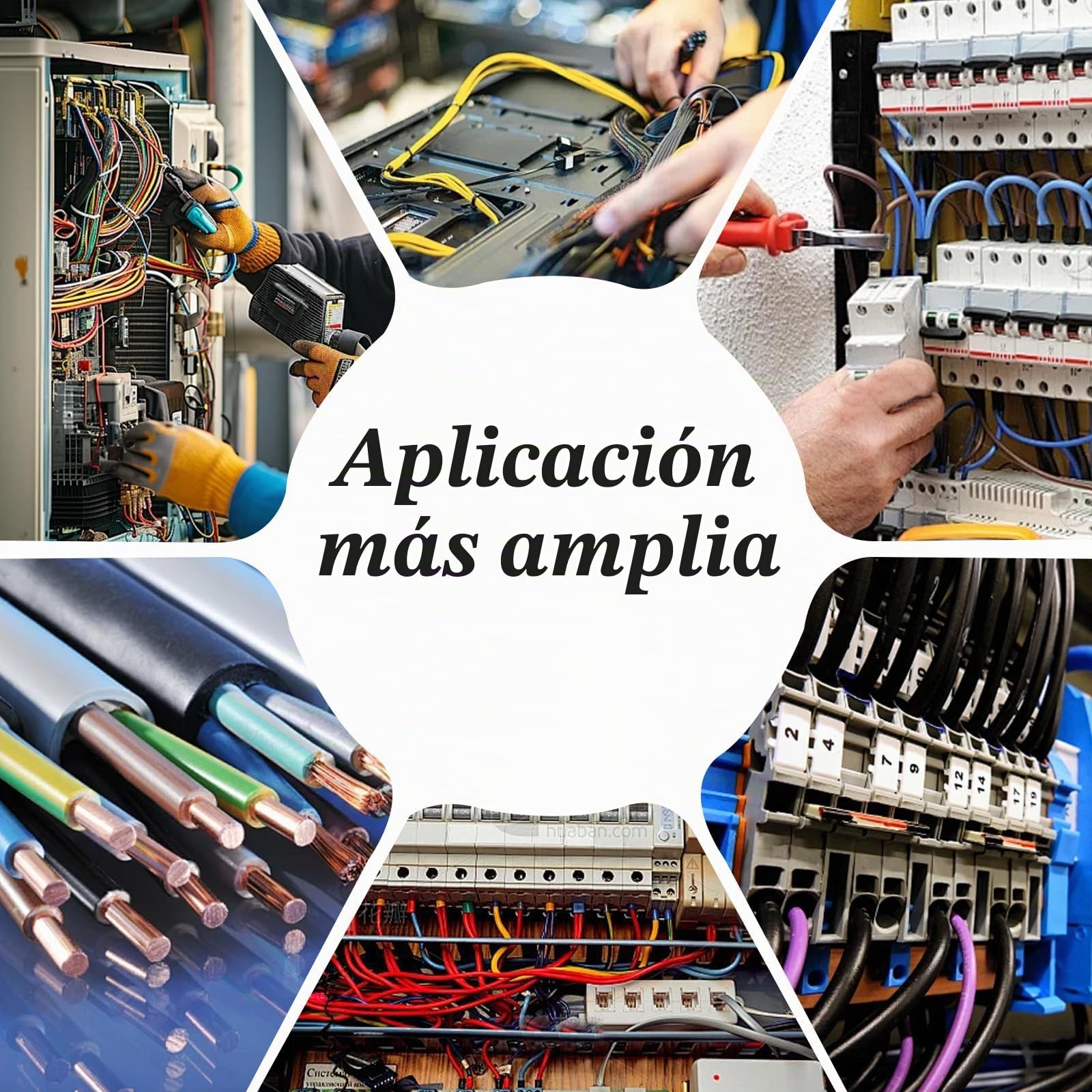 Pelacables manual, peladora de cables de 6 canales y 5 cuchillas, pelacables con mango desmontable, pelacables para reciclar residuos de cables, diámetro de 1-17 mm