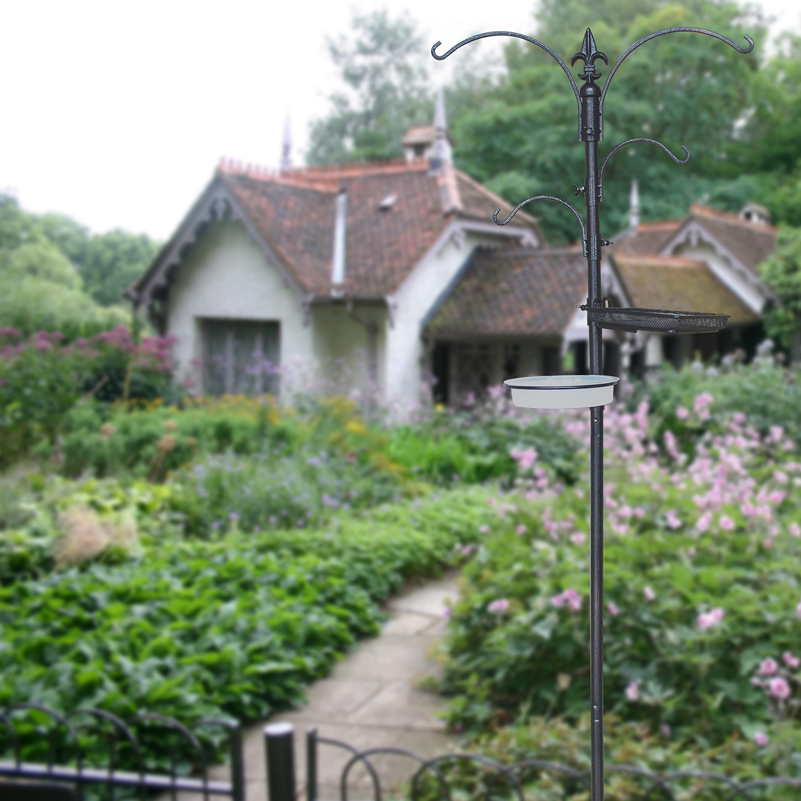 Comedero Aves Silvestres Estación De Alimentación Y Baño Para Aves Silvestres - Grande, Color Negro, Colgante O De Pie Angry Birds Mattel