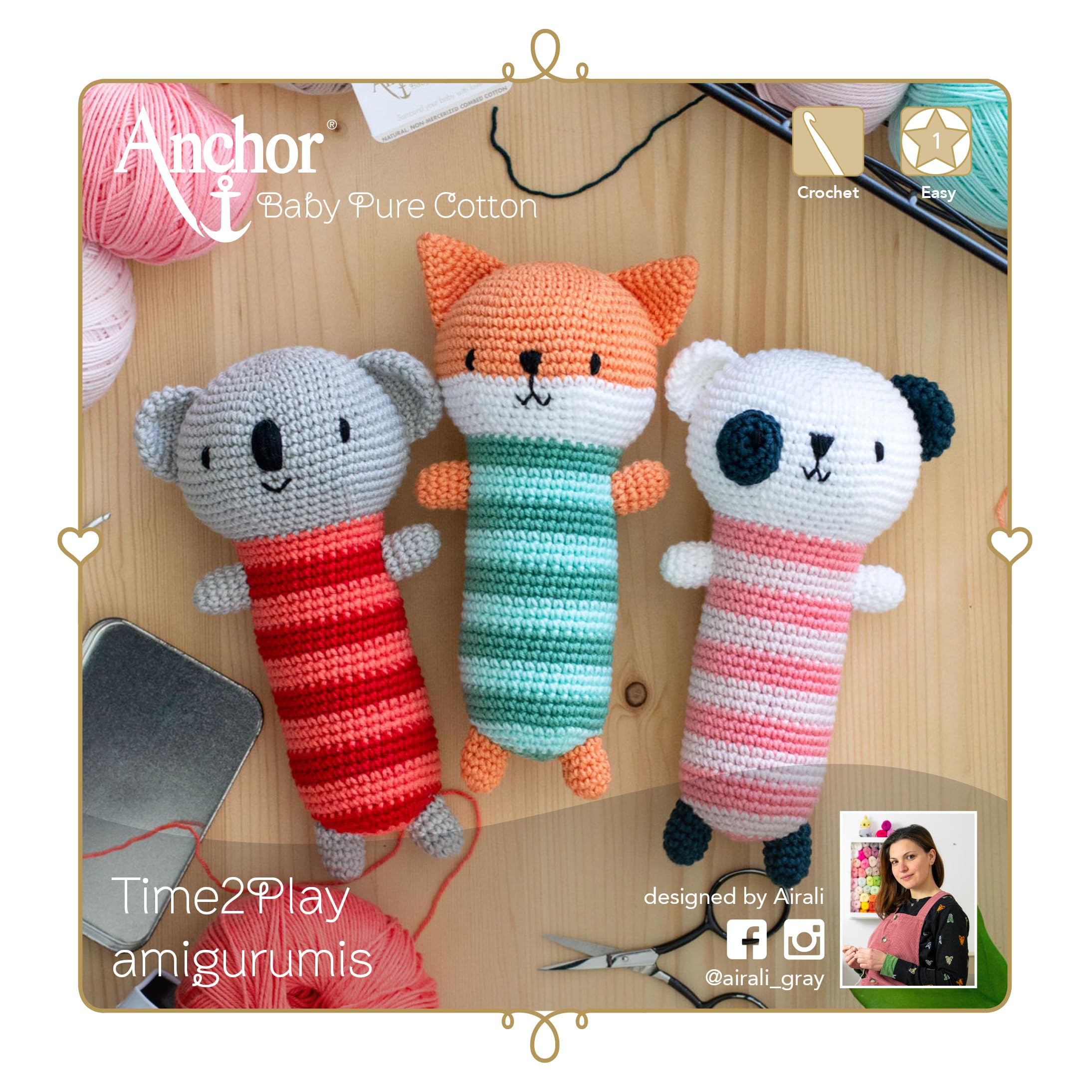 Anchor zestaw do szydełkowania "Amigurumis Time2play
