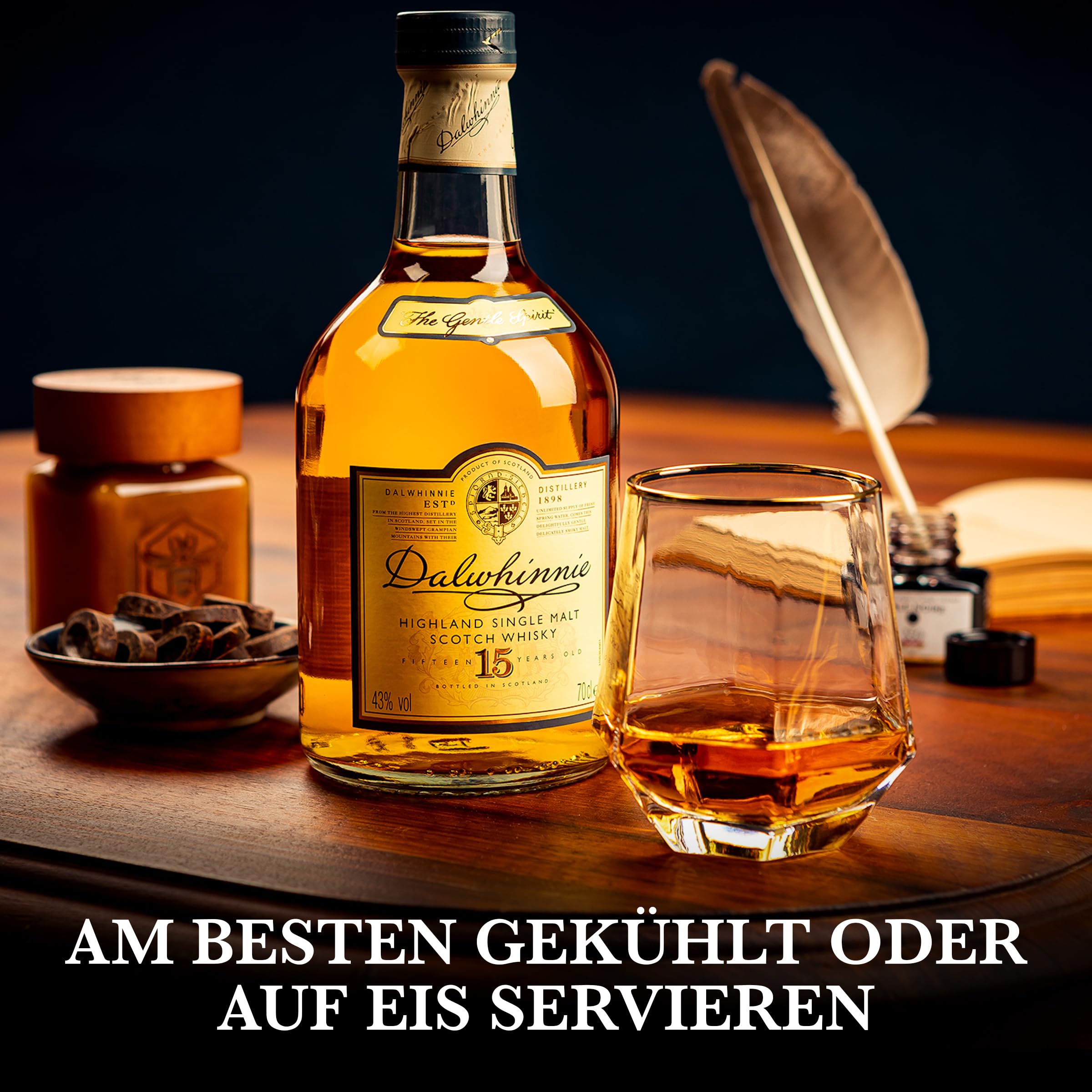 Dalwhinnie 15 Jahre Single Malt Scotch Whisky 43% vol 700 ml mit Geschenkverpackung