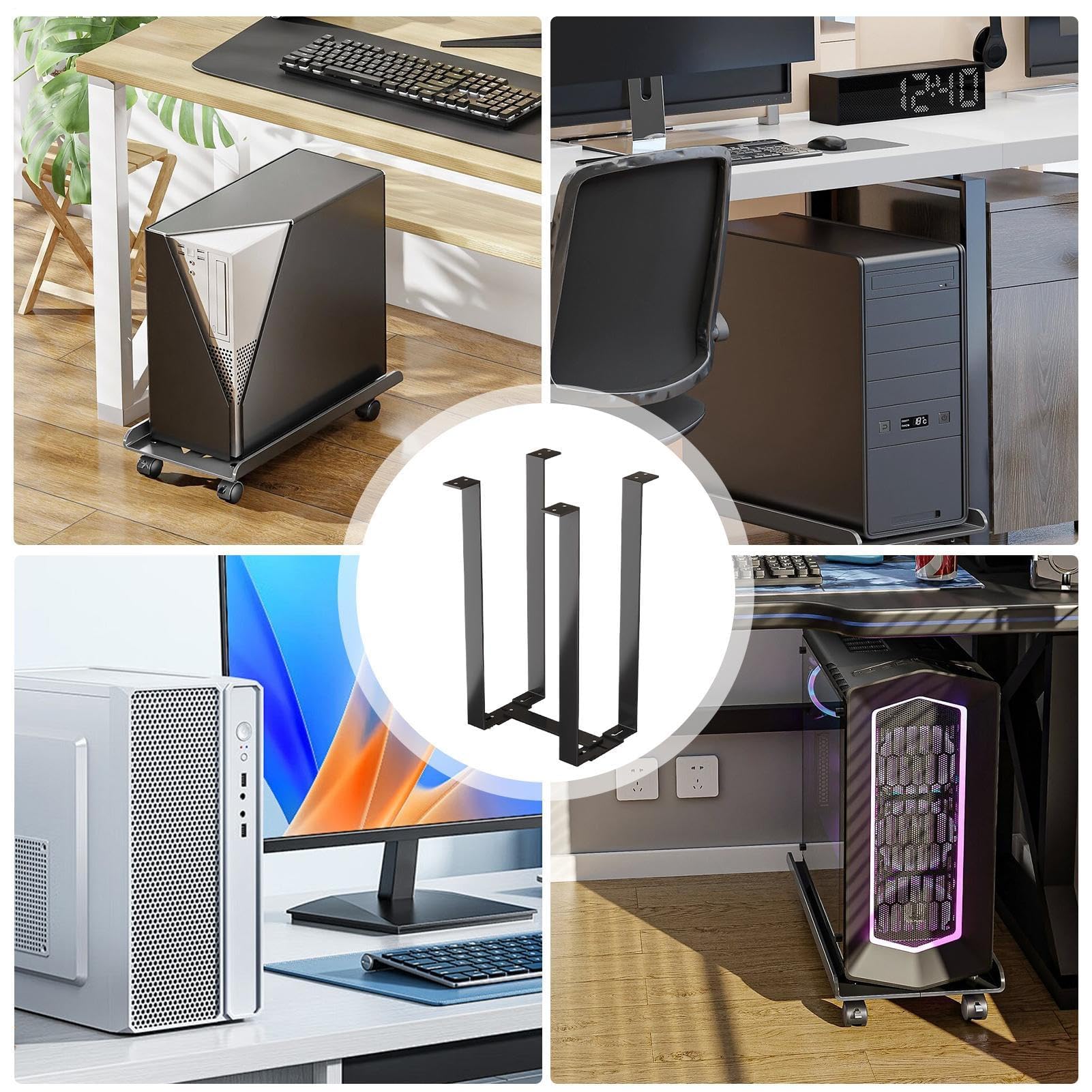 Supporto da scrivania per PC, regolabile in acciaio, per scrivanie in piedi, salvaspazio, per casa, ufficio, hotel e sala studio, accessori carini