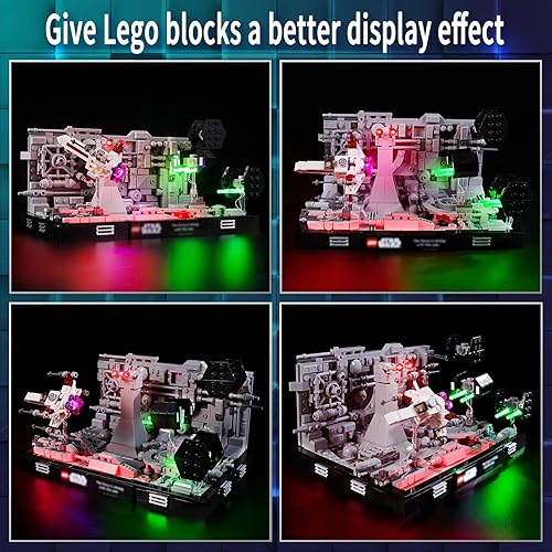 Miniatura 11 de Vaodest Luz LED para Lego R2-D2 75308 modelo, diseño y configuración compatible con el modelo 75308