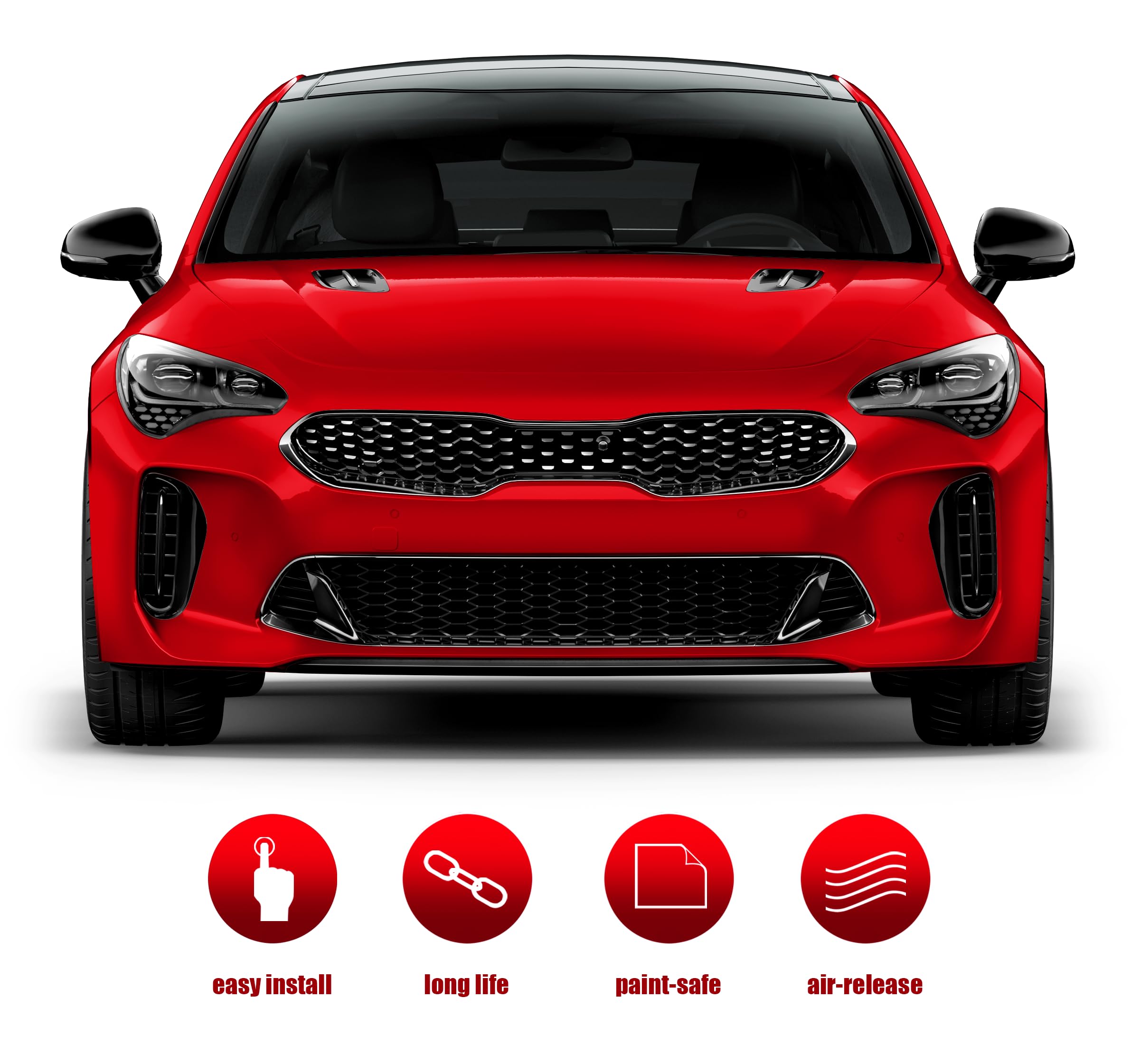 VViViD+ Gloss Liquid Metal Red Vinyl Car Wrap Film (1ft x 5ft)