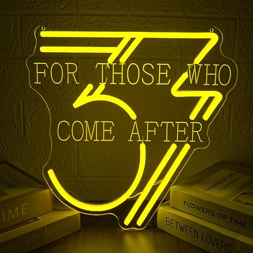 Letrero LED para aquellos que vienen después, 33 letreros de neón con temática de juego de rol, decoración de juegos de fantasía, luz LED Cyberpunk