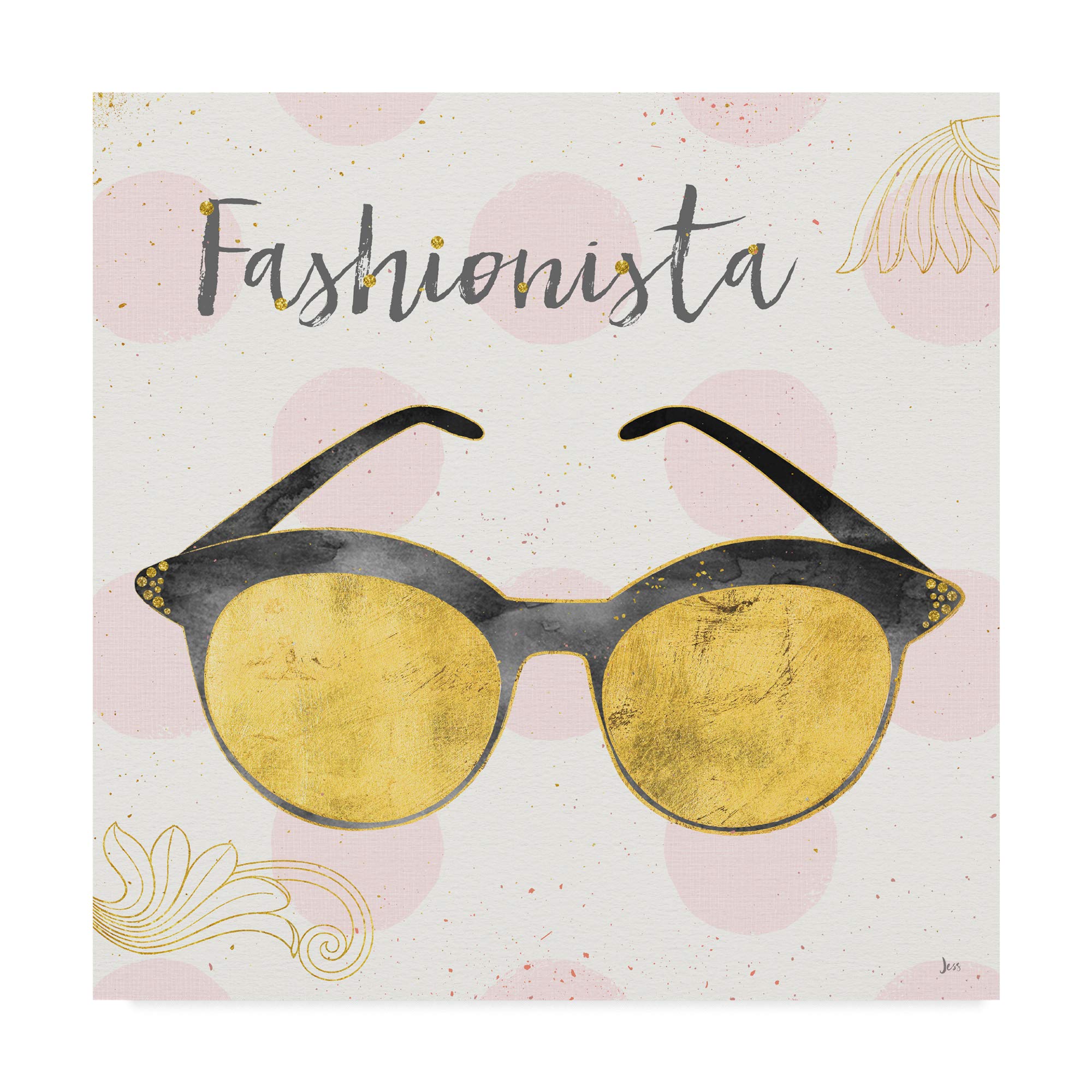 Fashion Blooms IV Black by Jess Aiken, 35x35