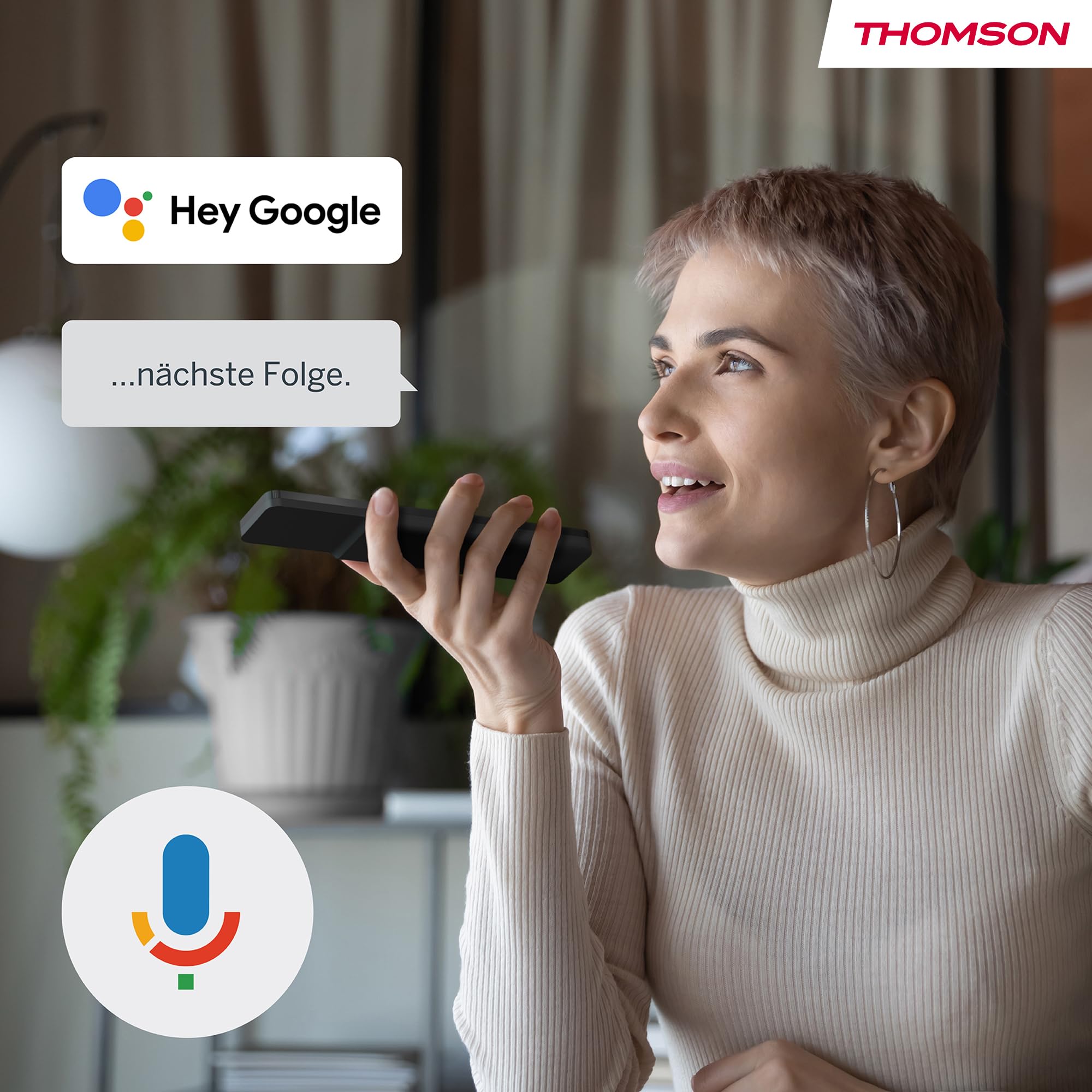 THOMSON 43 Cali (109cm) QLED Pro 144Hz Google Smart TV, Wi-Fi, Dolby Audio, HDR10, Bluetooth 5.1, Triple-Tuner (Kabel/Satelita/Antena), HDMI, CI+, A+ Płyta - 43QG7C14